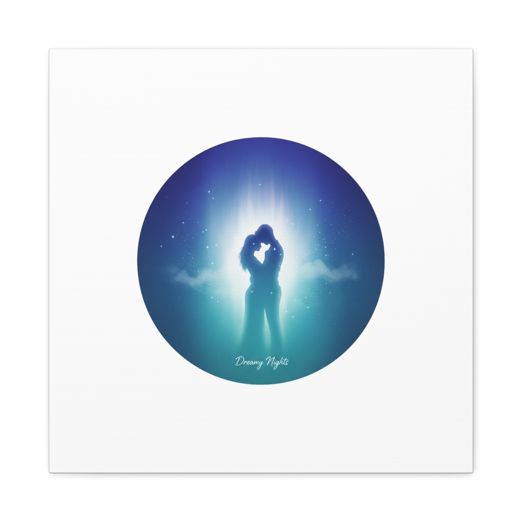 Dreamy Nightscape Canvas | Afterlight Atmospheric Print, Luminous Night Bloom