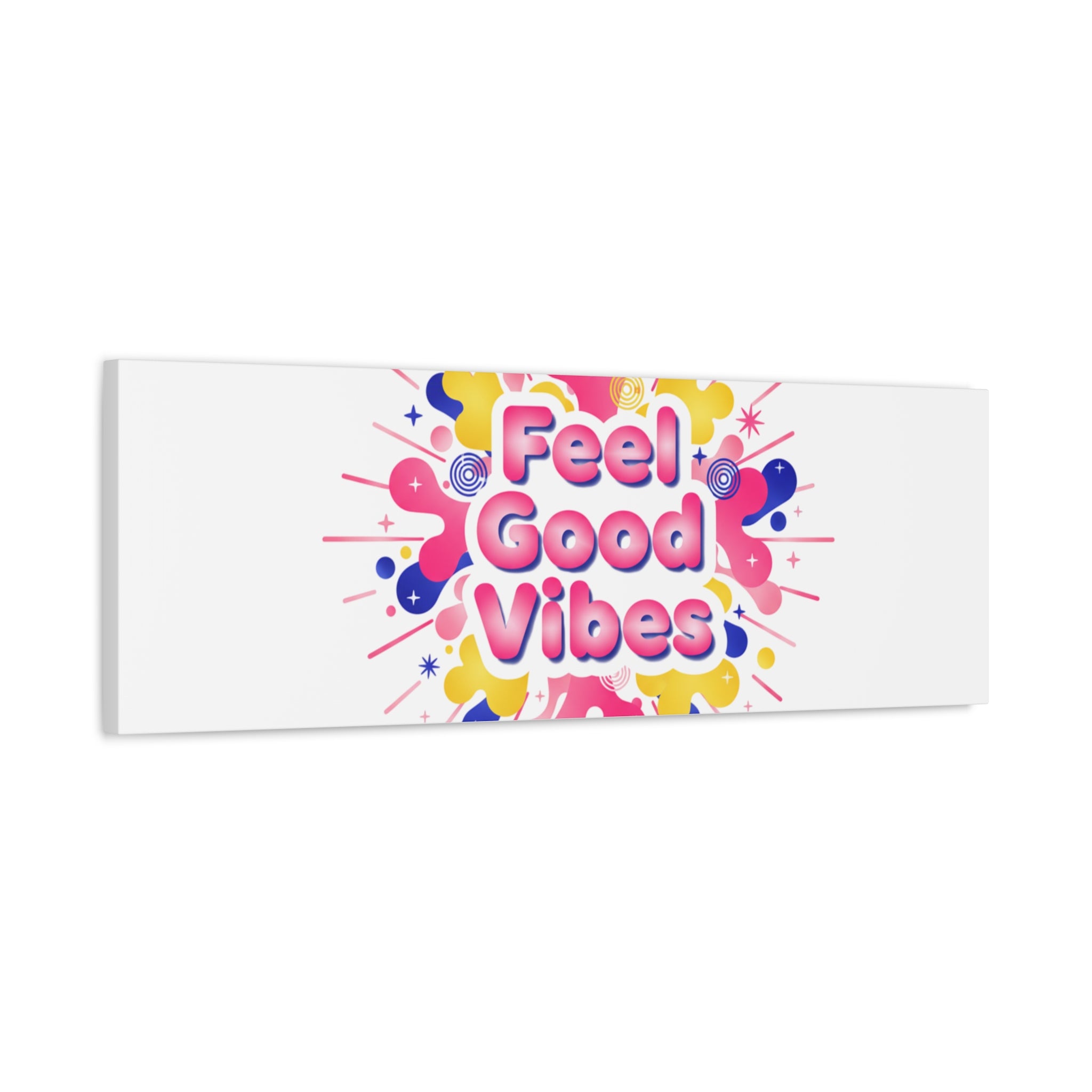 Feel Good Vibes Canvas | Dopamine Decor, Neon Gradient Squishy Art