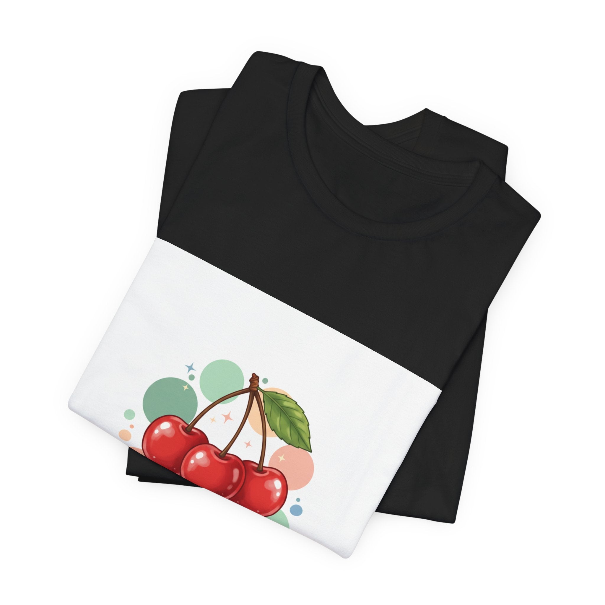 Cherry Cluster Tee | vintage cherry design, kawaii fruit graphic