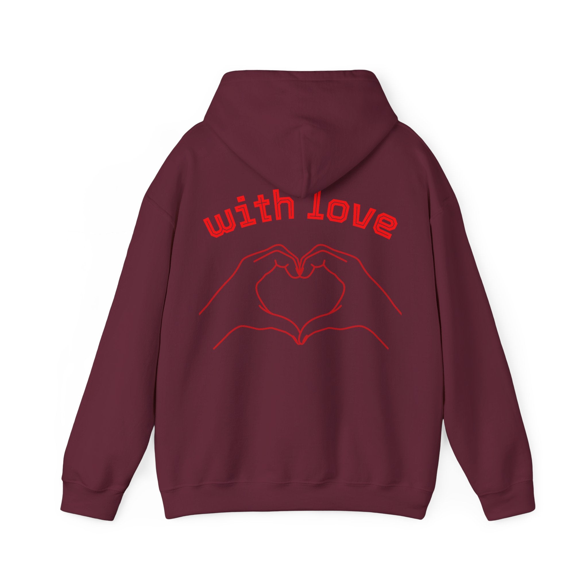 Heartfelt Love Hoodie, Unisex Hooded Sweatshirt for Couples, Valentine's Day Gift, Cozy Love Wear, Cute Friendship Sweatshirt - Goat Corp