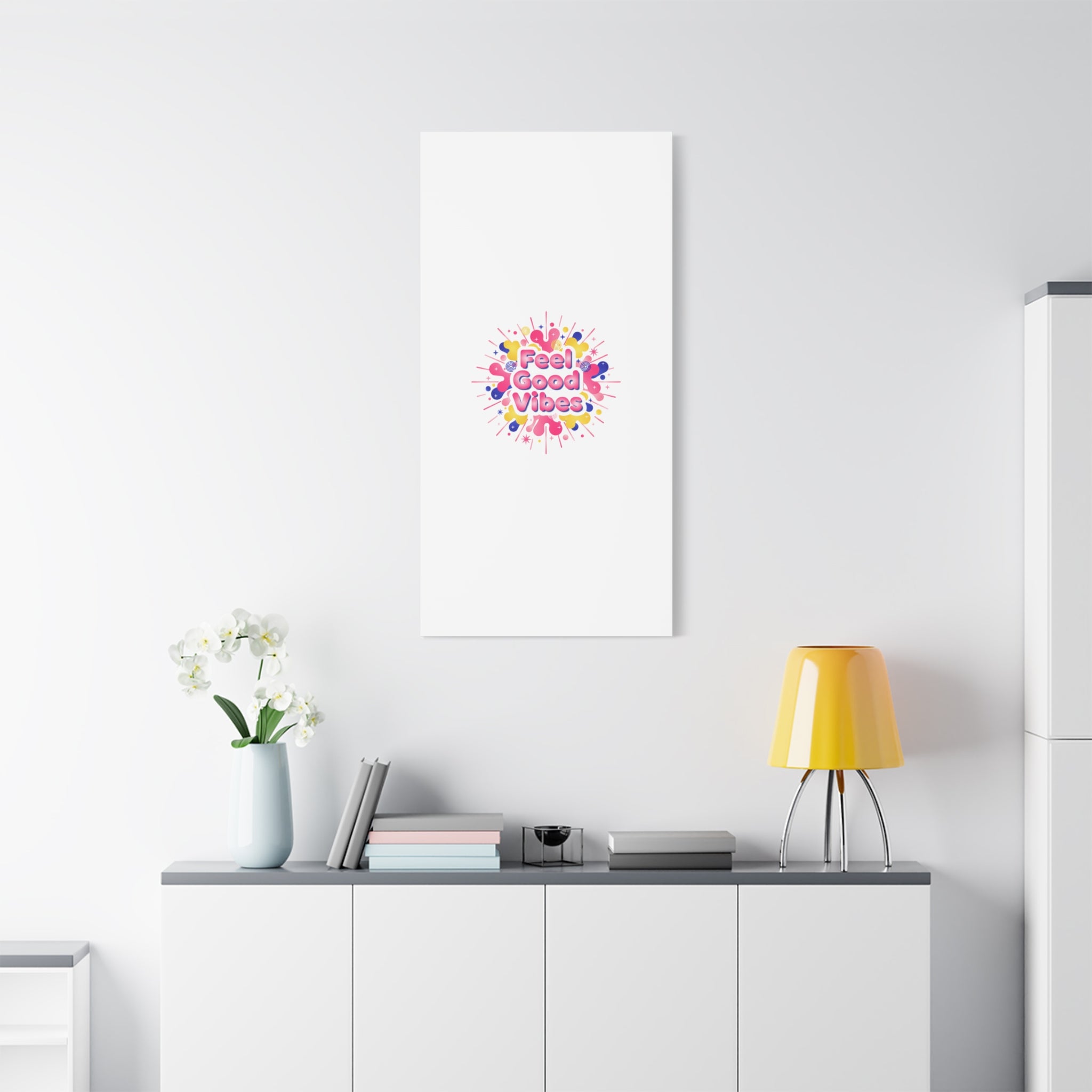 Feel Good Vibes Canvas | Dopamine Decor, Neon Gradient Squishy Art