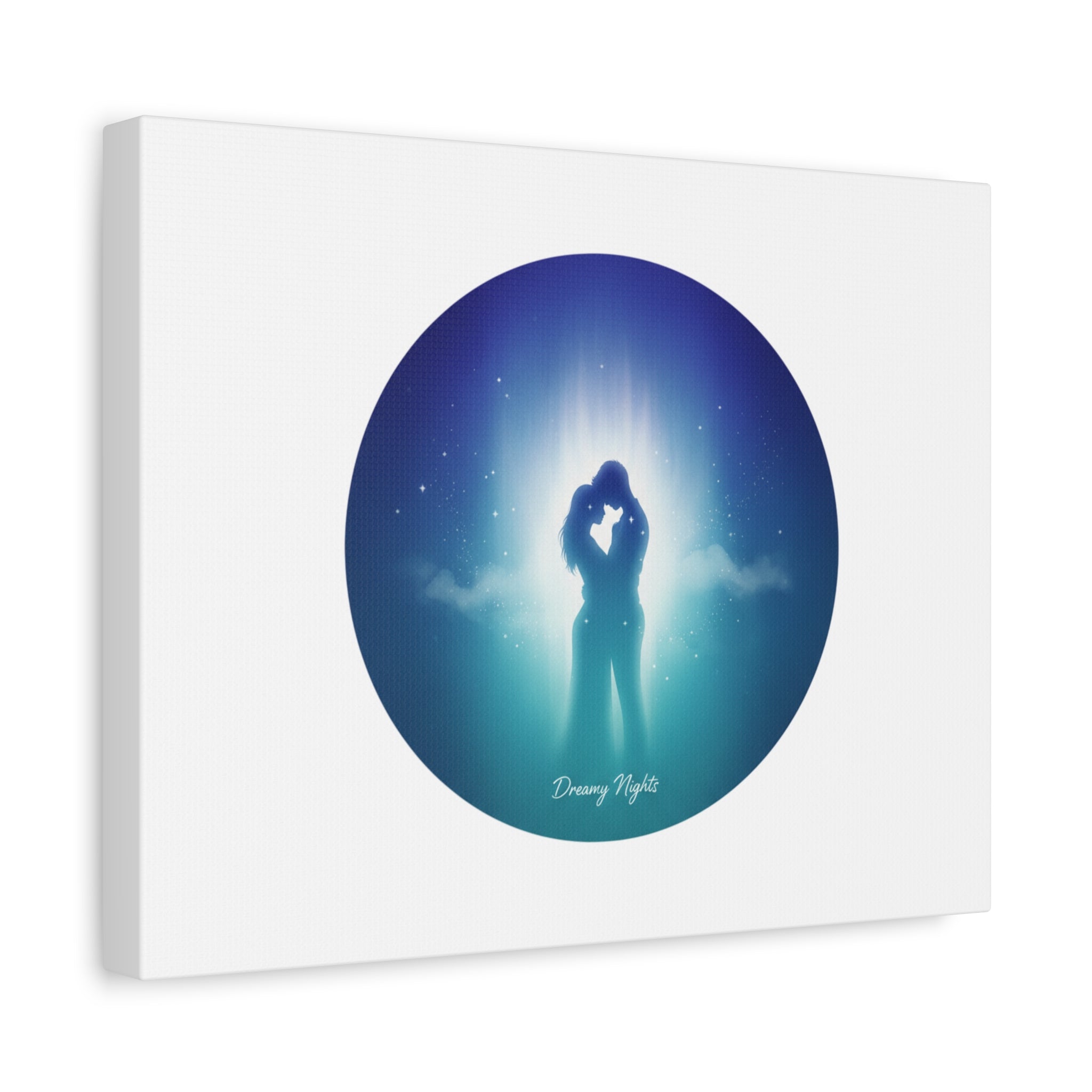 Dreamy Nightscape Canvas | Afterlight Atmospheric Print, Luminous Night Bloom