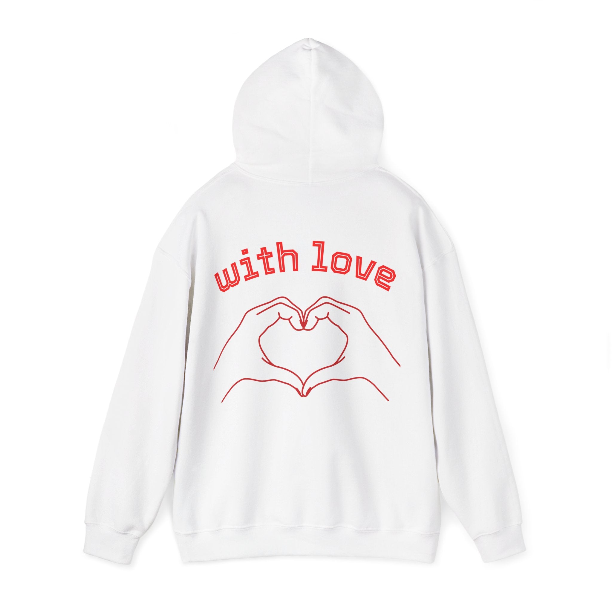 Heartfelt Love Hoodie, Unisex Hooded Sweatshirt for Couples, Valentine's Day Gift, Cozy Love Wear, Cute Friendship Sweatshirt - Goat Corp