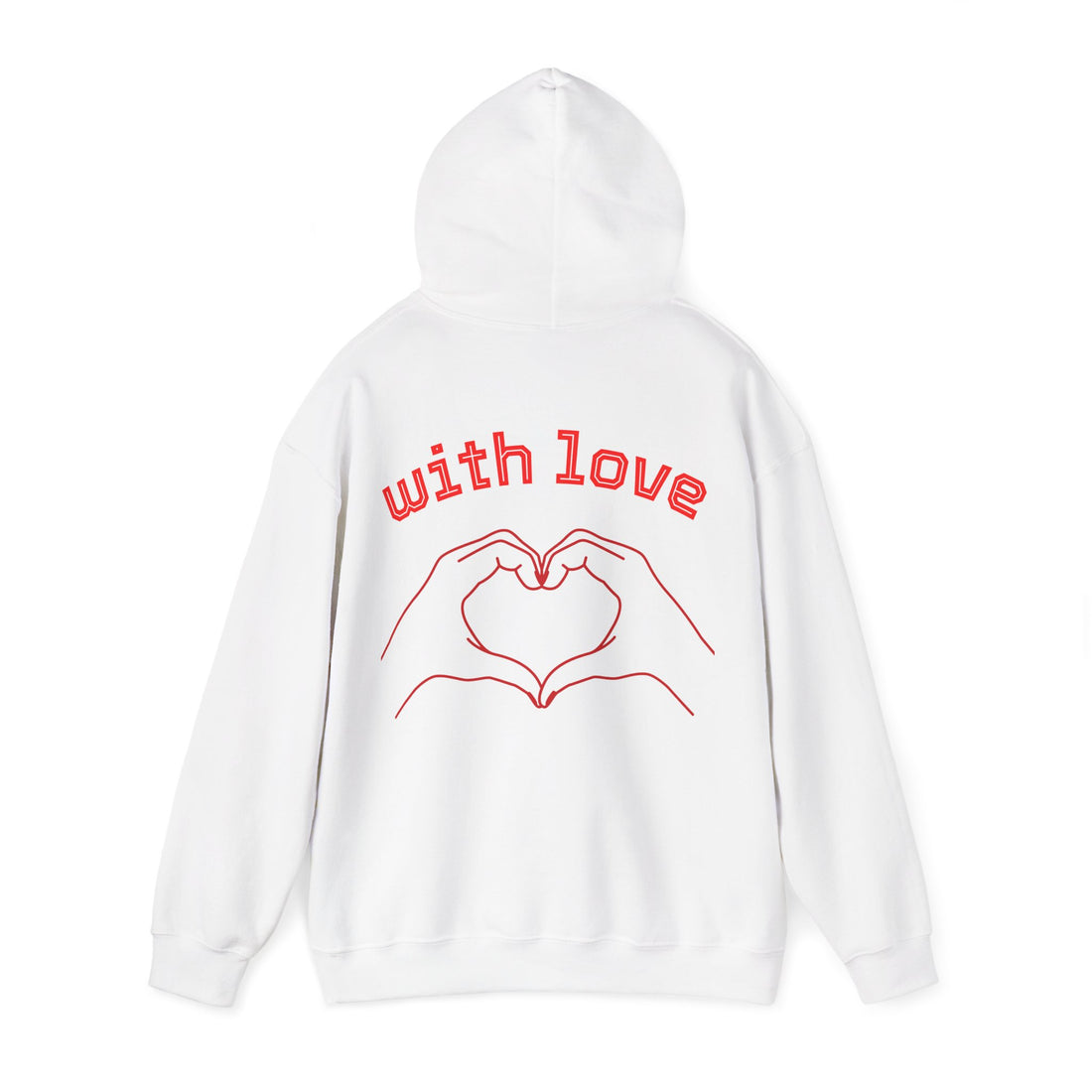 Heartfelt Love Hoodie, Unisex Hooded Sweatshirt for Couples, Valentine's Day Gift, Cozy Love Wear, Cute Friendship Sweatshirt - Goat Corp