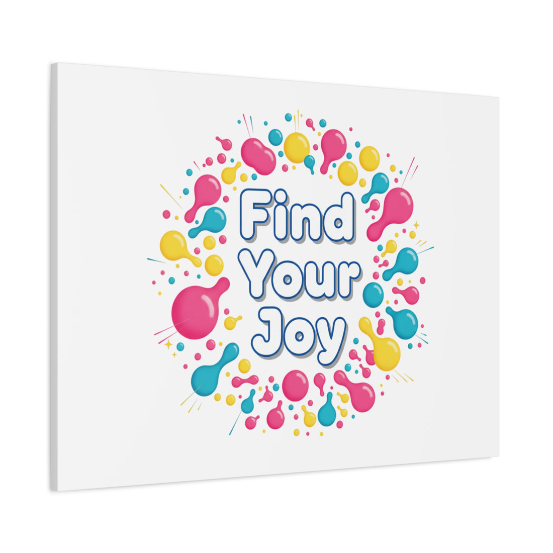 Find Your Joy Canvas | Dopamine Decor, Neon Gradient Squiggle Art