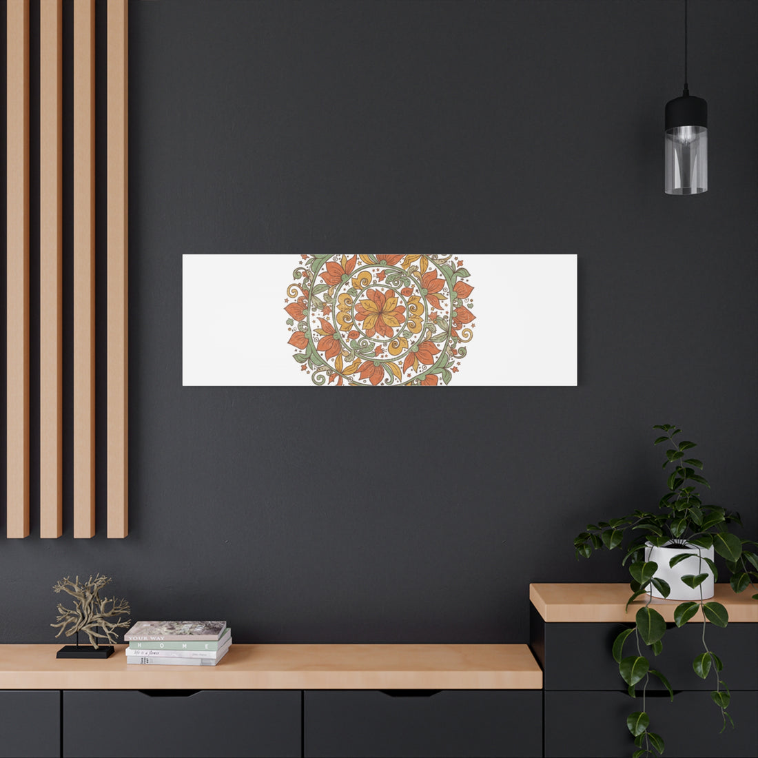 Stay Wild Mandala Canvas, Boho Paisley Wall Art | Artisanal Boho Print