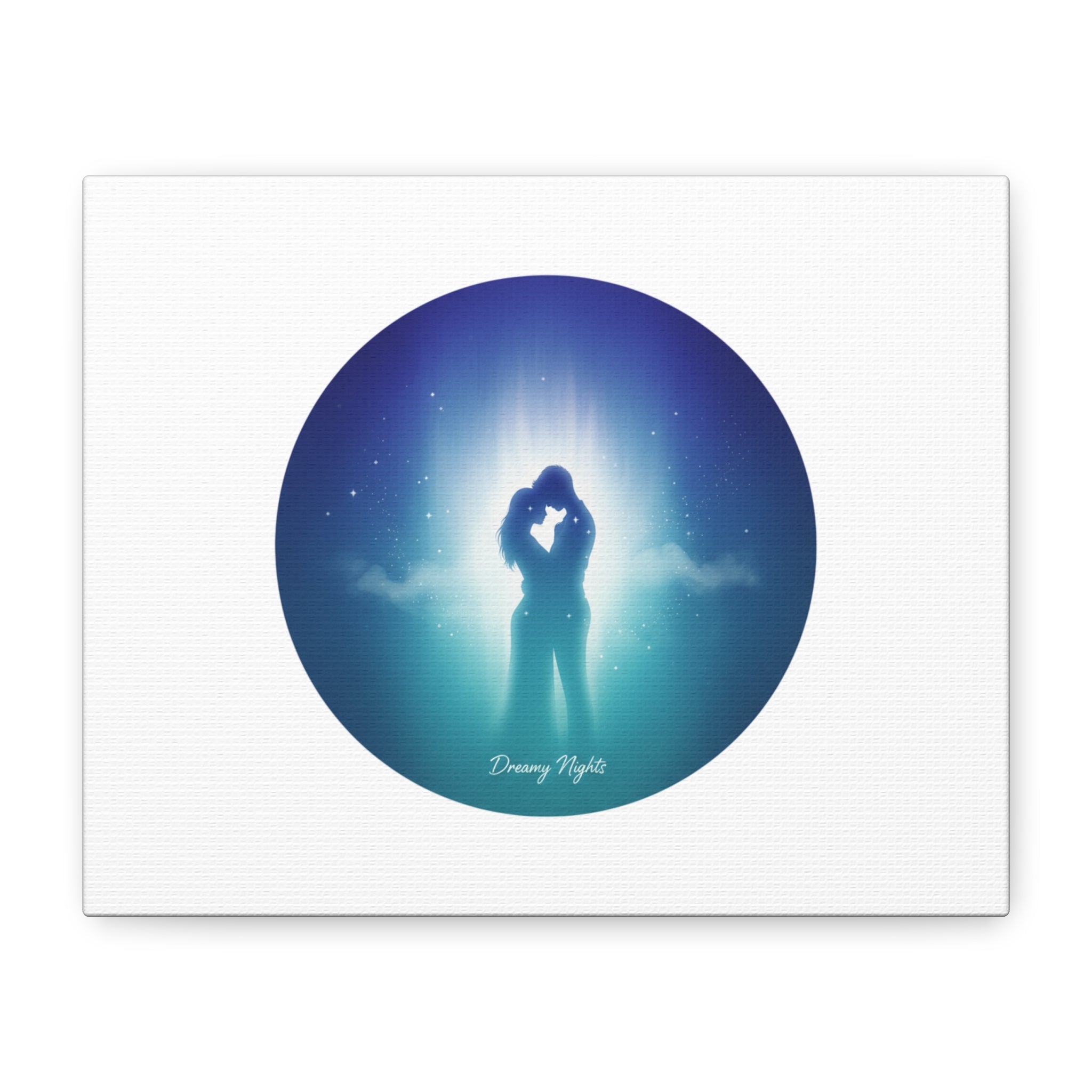 Dreamy Nightscape Canvas | Afterlight Atmospheric Print, Luminous Night Bloom