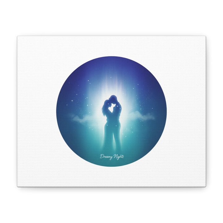 Dreamy Nightscape Canvas | Afterlight Atmospheric Print, Luminous Night Bloom