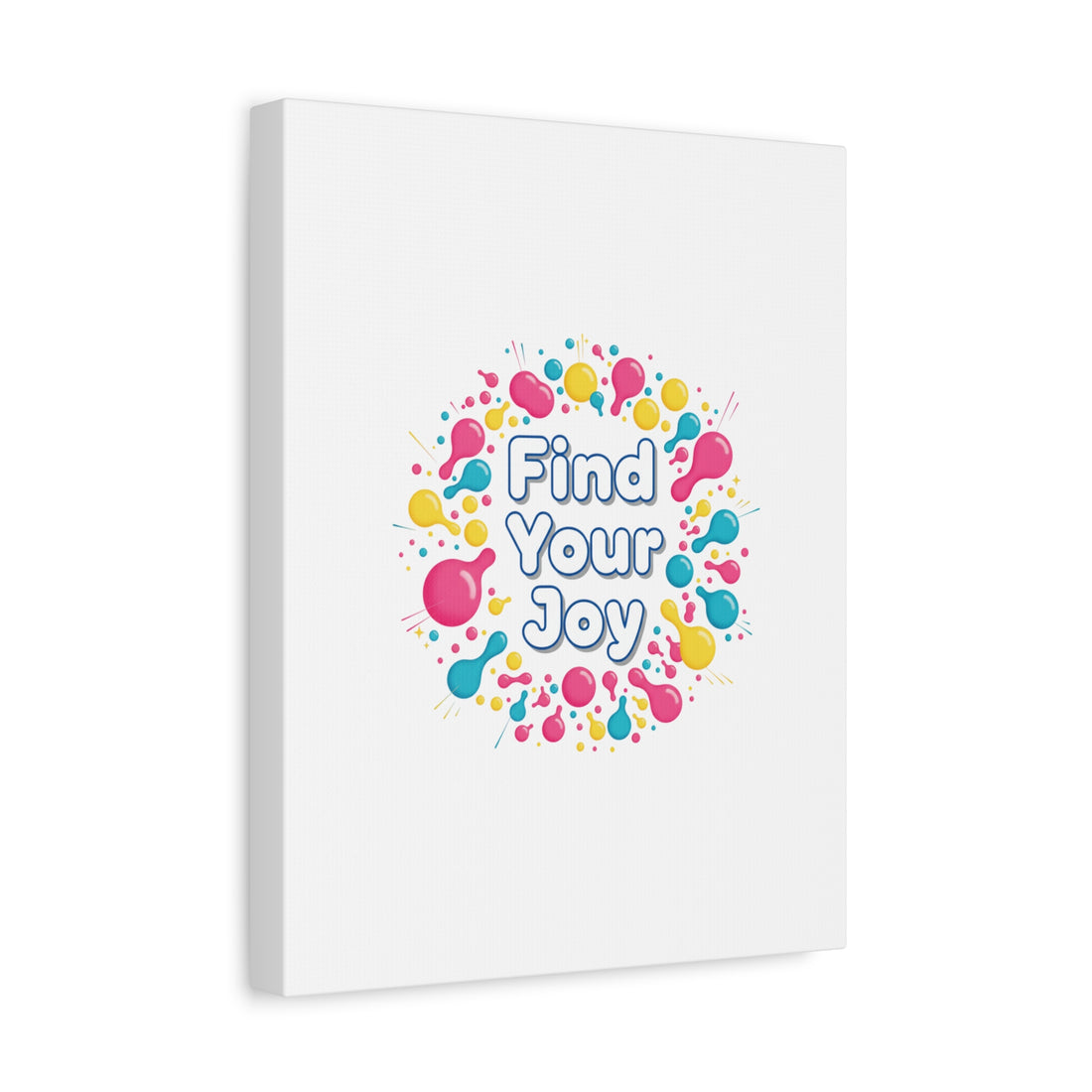 Find Your Joy Canvas | Dopamine Decor, Neon Gradient Squiggle Art