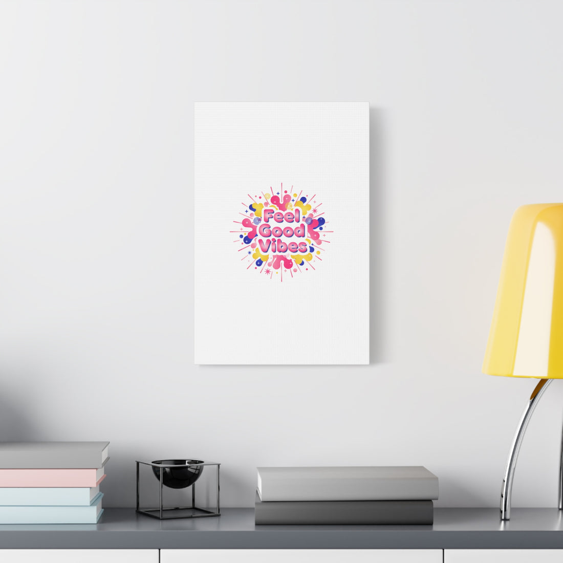 Feel Good Vibes Canvas | Dopamine Decor, Neon Gradient Squishy Art