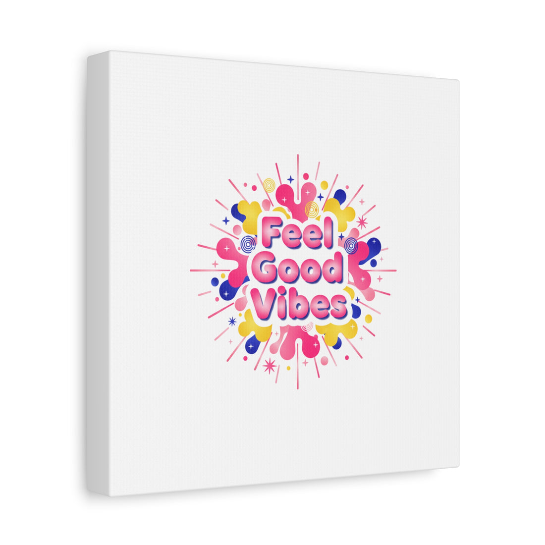Feel Good Vibes Canvas | Dopamine Decor, Neon Gradient Squishy Art