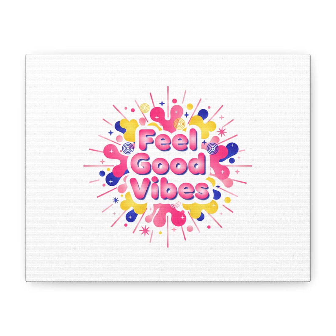 Feel Good Vibes Canvas | Dopamine Decor, Neon Gradient Squishy Art