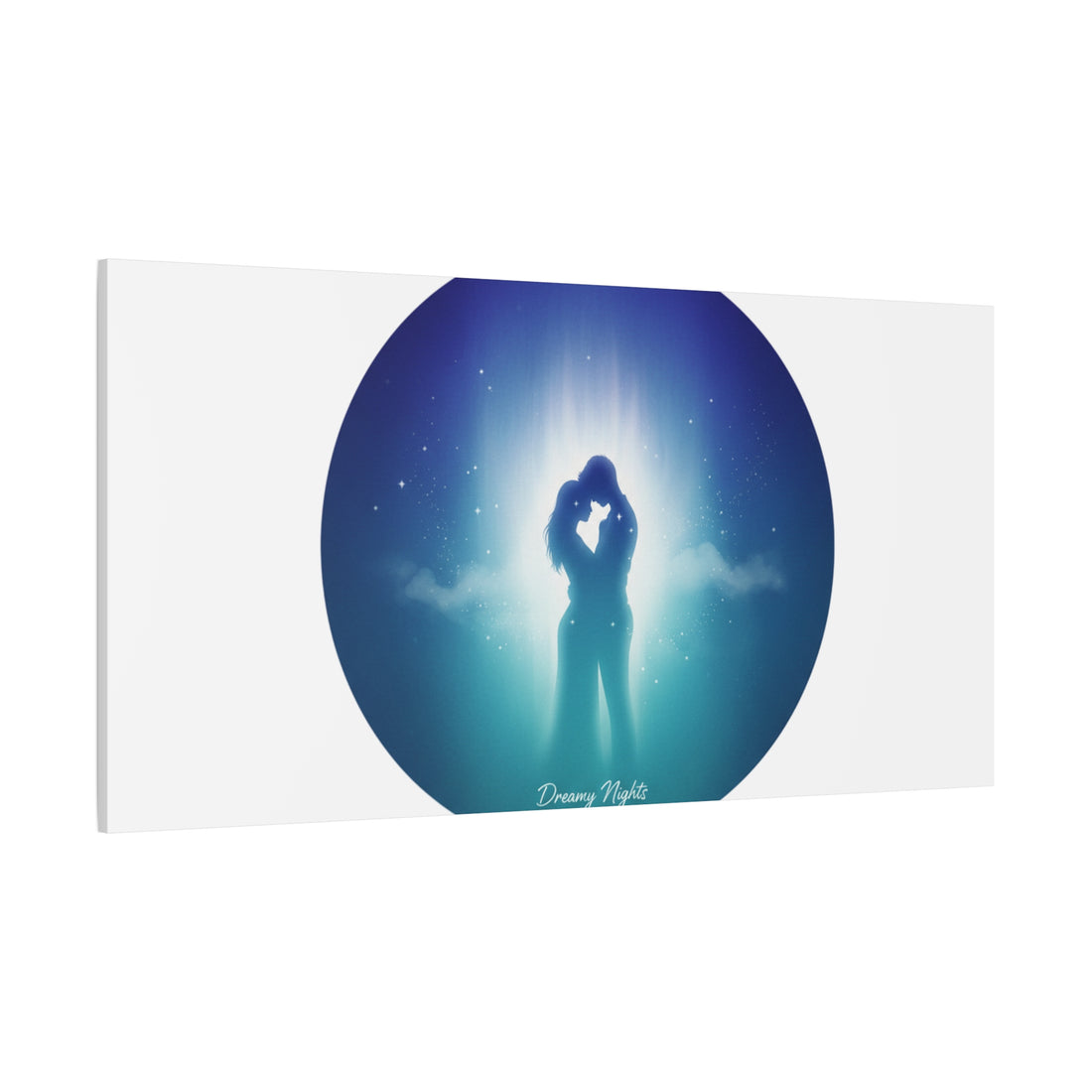 Dreamy Nightscape Canvas | Afterlight Atmospheric Print, Luminous Night Bloom