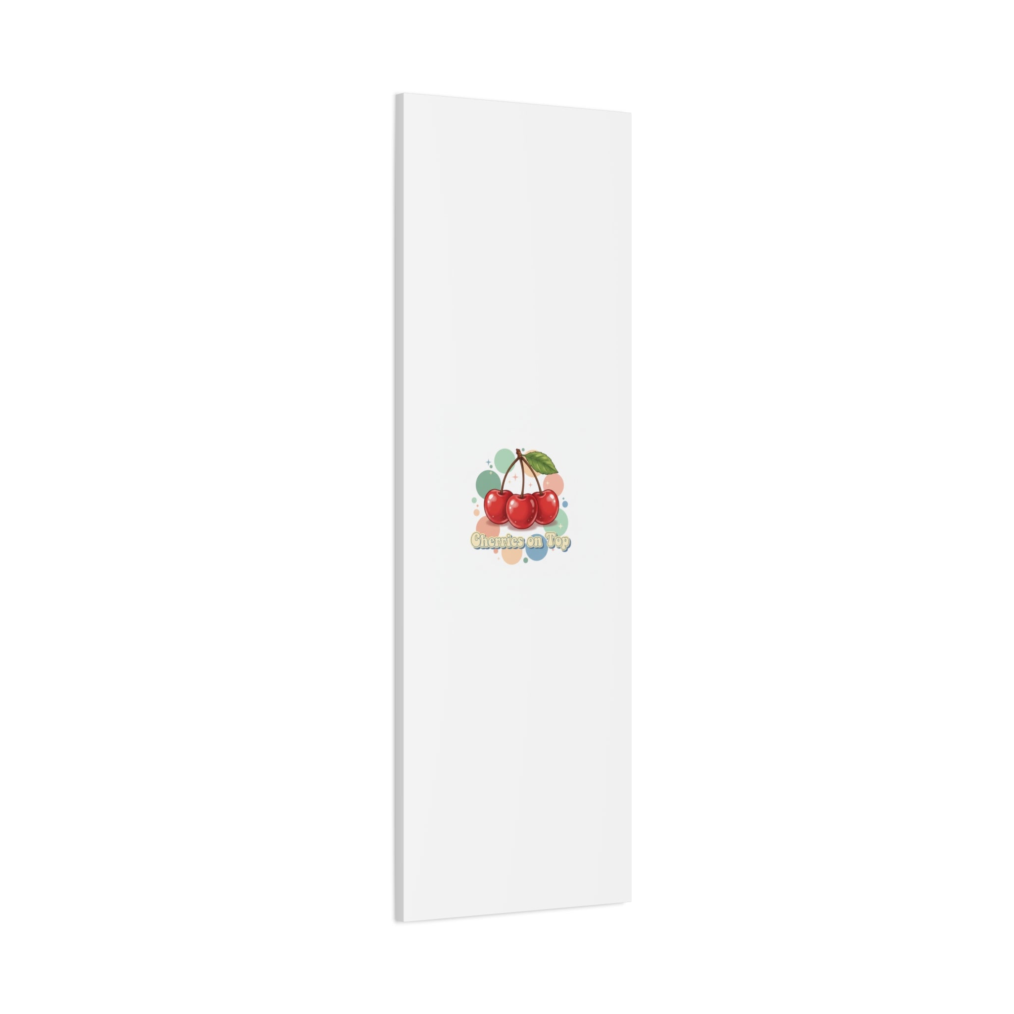Cherries on Top Canvas | Retro Kawaii Fruit Wall Art