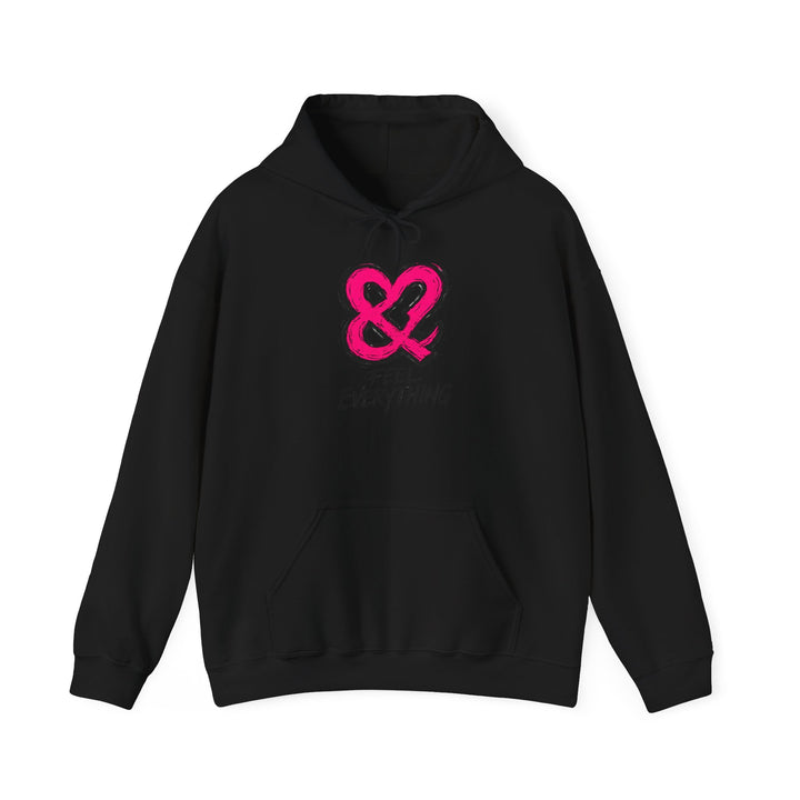 Feel Everything Hoodie – Pink Ampersand Graphic Pullover