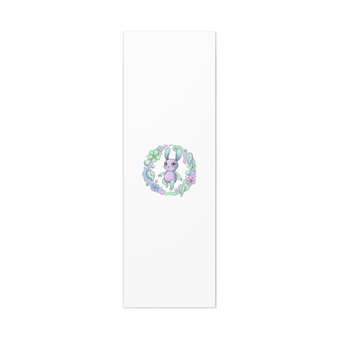 Micro-Surreal Bunny Wreath Canvas | Weirdcore Micro-Surrealism Art