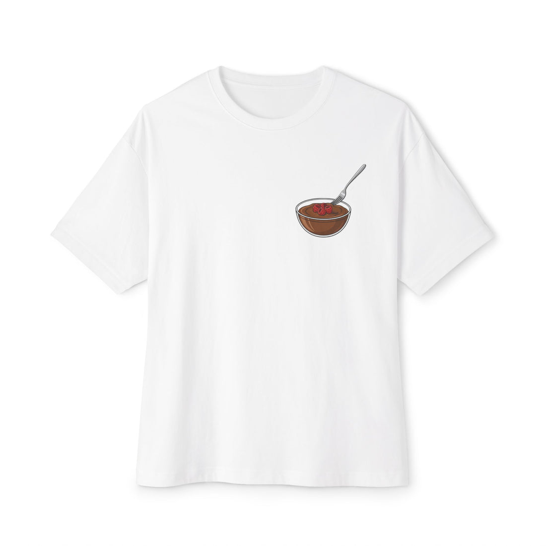 Oversized Boxy Tee - Germany Pudding with Fork Même Hype Gym Shirt