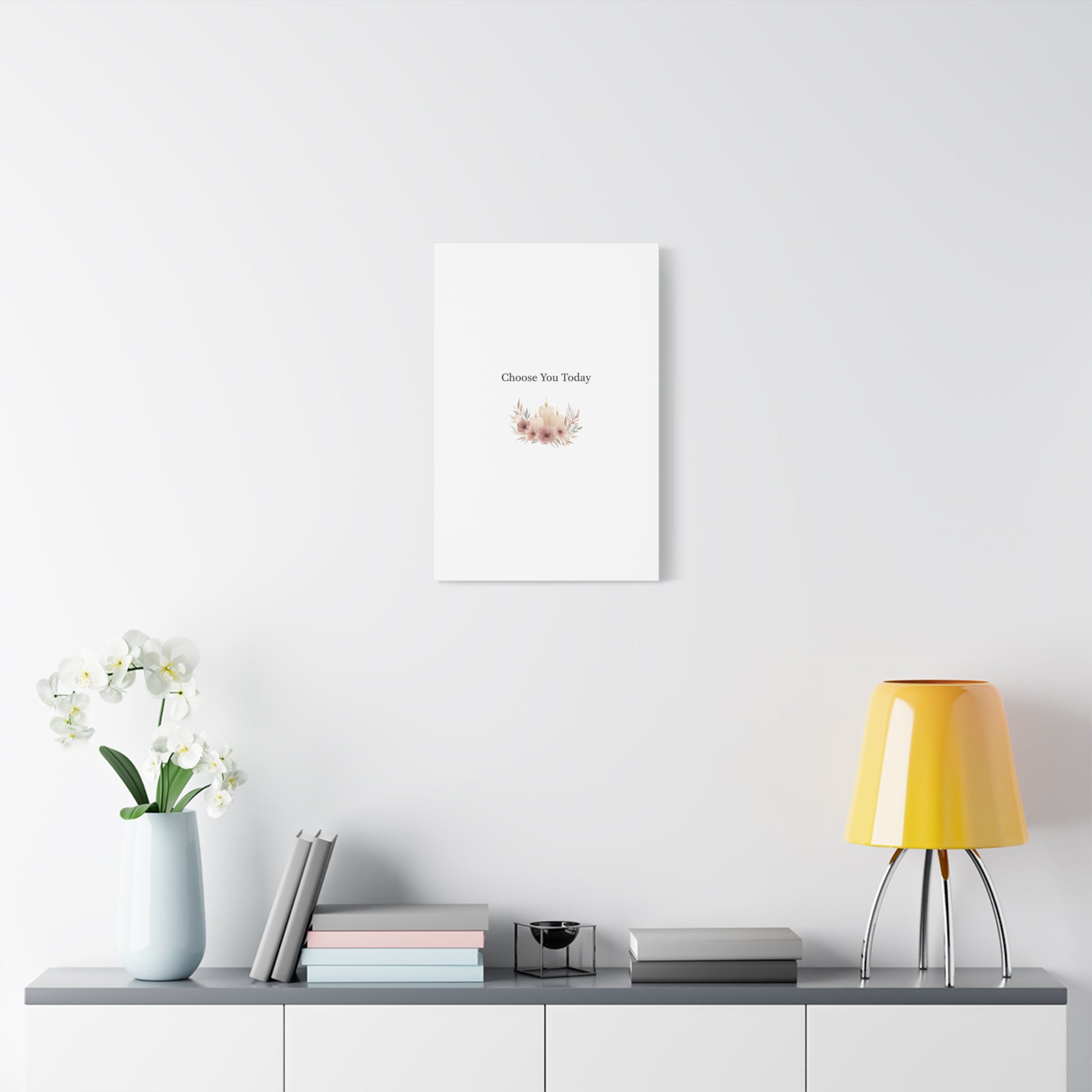 Choose You Today Canvas | Self-Love Valentine, Self Care Wall Art