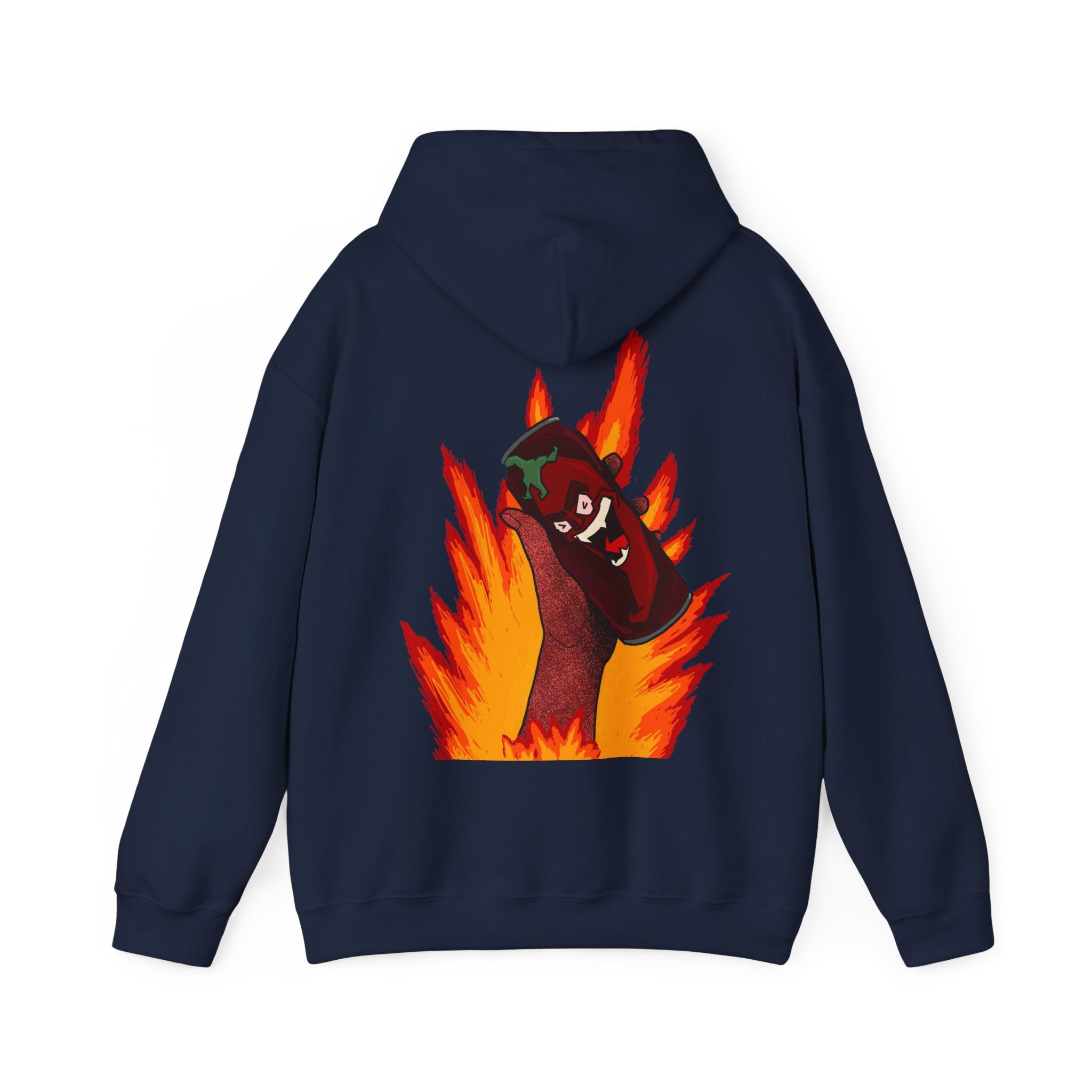 Stylish Unisex Graphic Hoodie, Cozy Fire Design Sweatshirt, Gift for Him & Her, Casual Everyday Wear, Perfect for Fall & Winter - Goat Corp