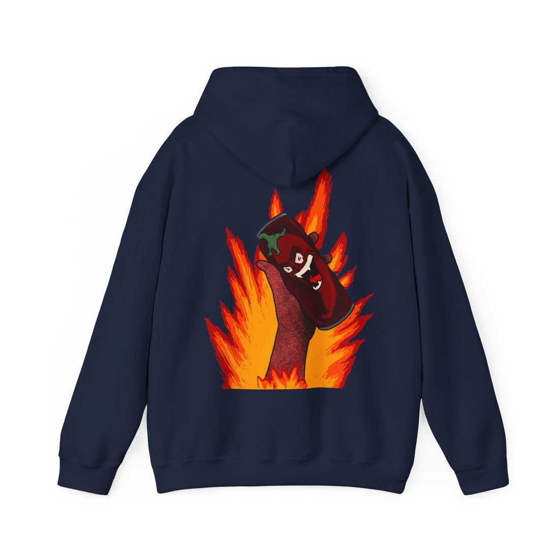 Stylish Unisex Graphic Hoodie, Cozy Fire Design Sweatshirt, Gift for Him & Her, Casual Everyday Wear, Perfect for Fall & Winter - Goat Corp