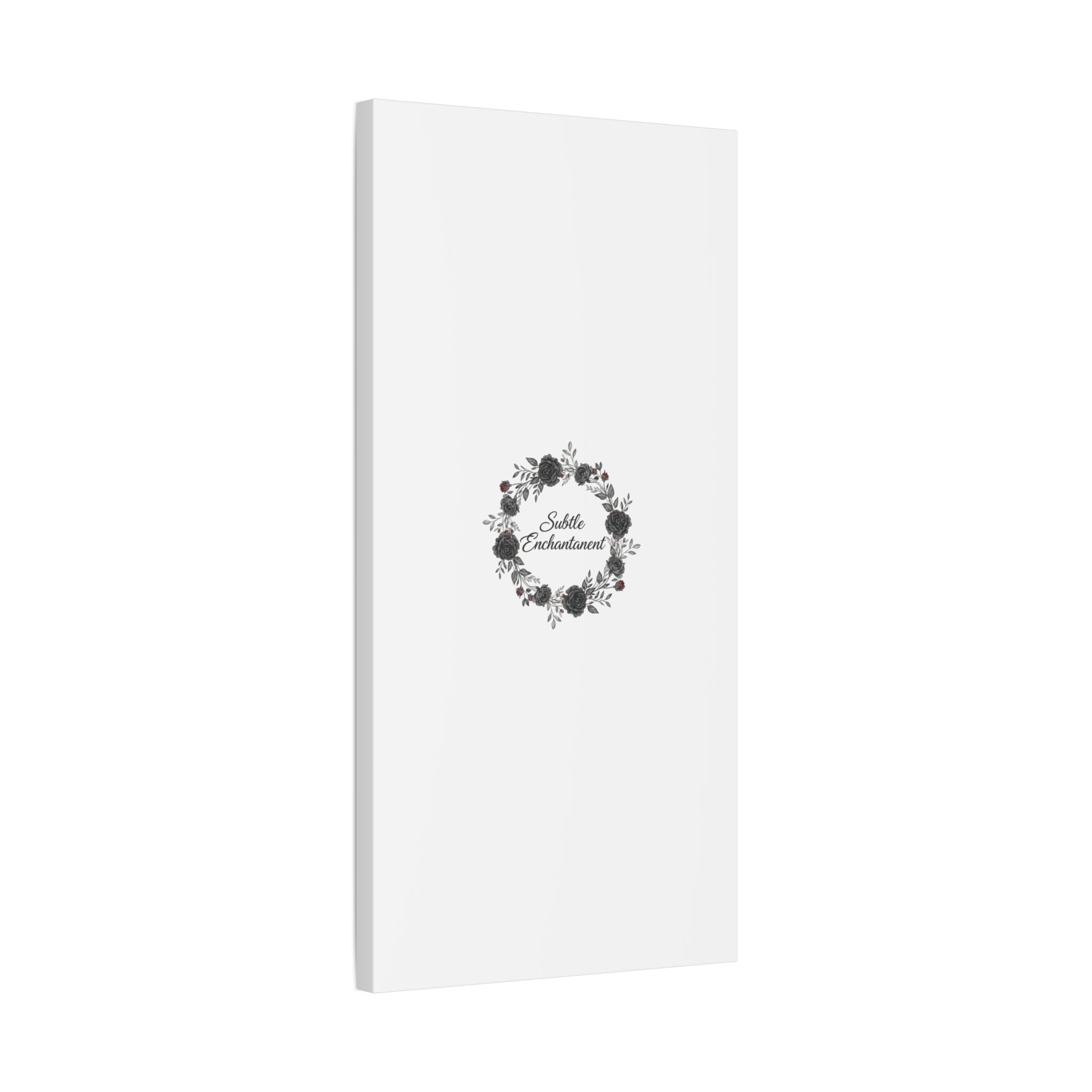 Moon Rose Wreath Canvas, Romantic Gothic Lite, Soft Goth Floral Wall Art