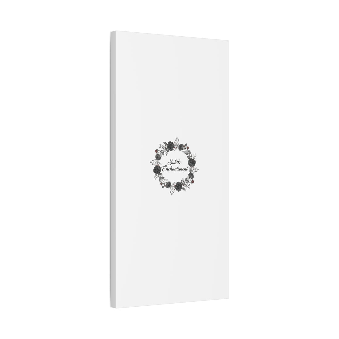 Moon Rose Wreath Canvas, Romantic Gothic Lite, Soft Goth Floral Wall Art