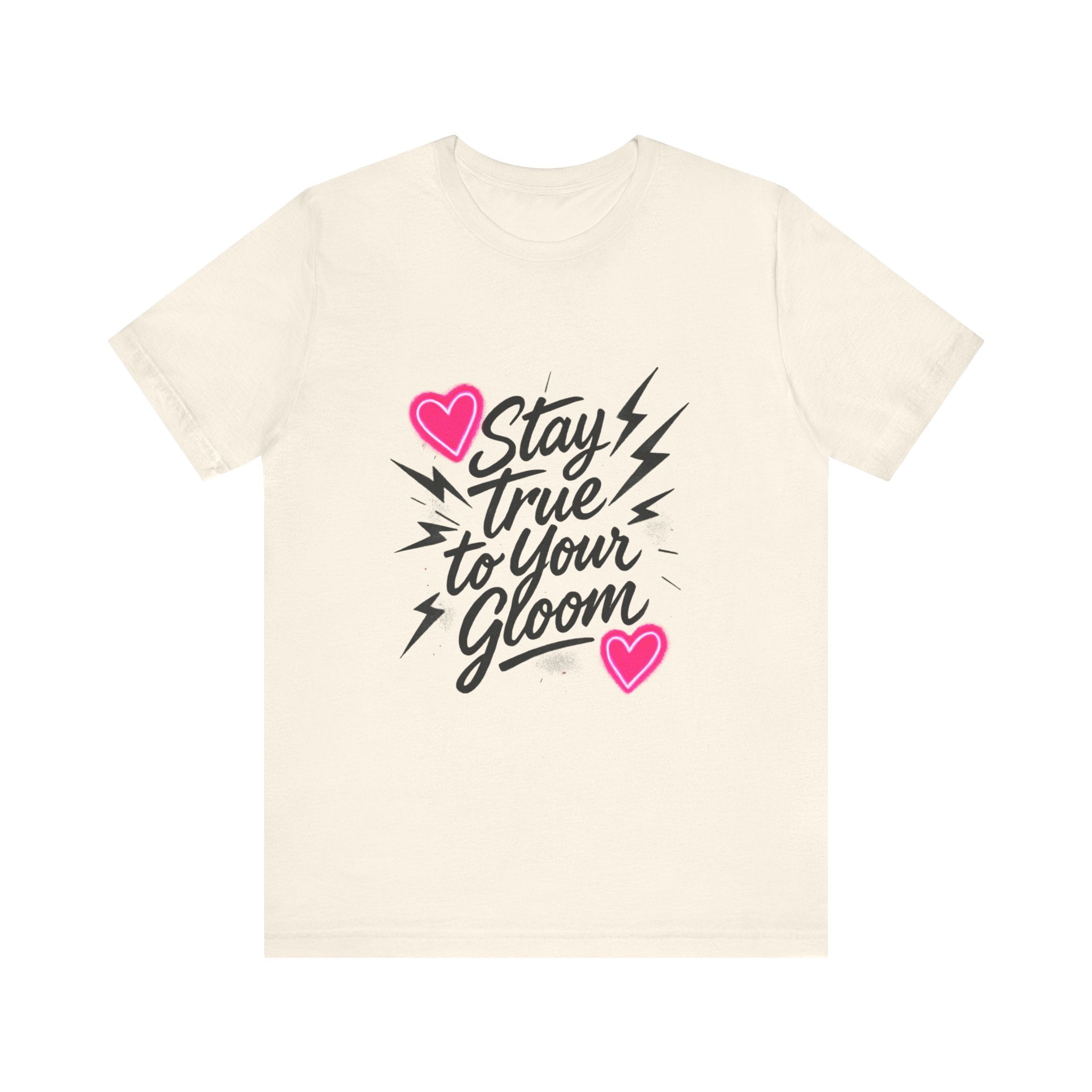 Stay True To Your Gloom T-Shirt — Heart & Lightning Retro Graphic Tee