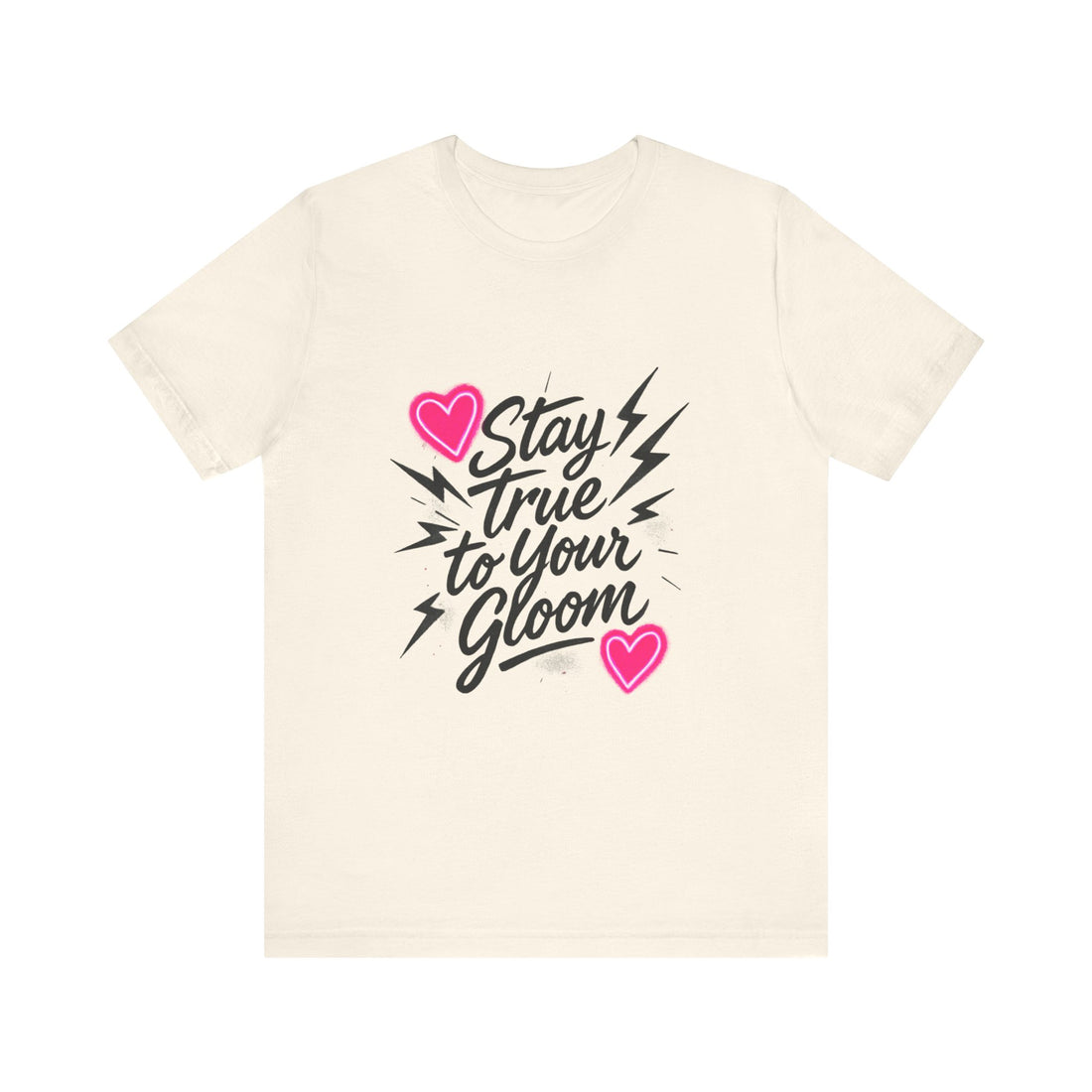 Stay True To Your Gloom T-Shirt — Heart & Lightning Retro Graphic Tee