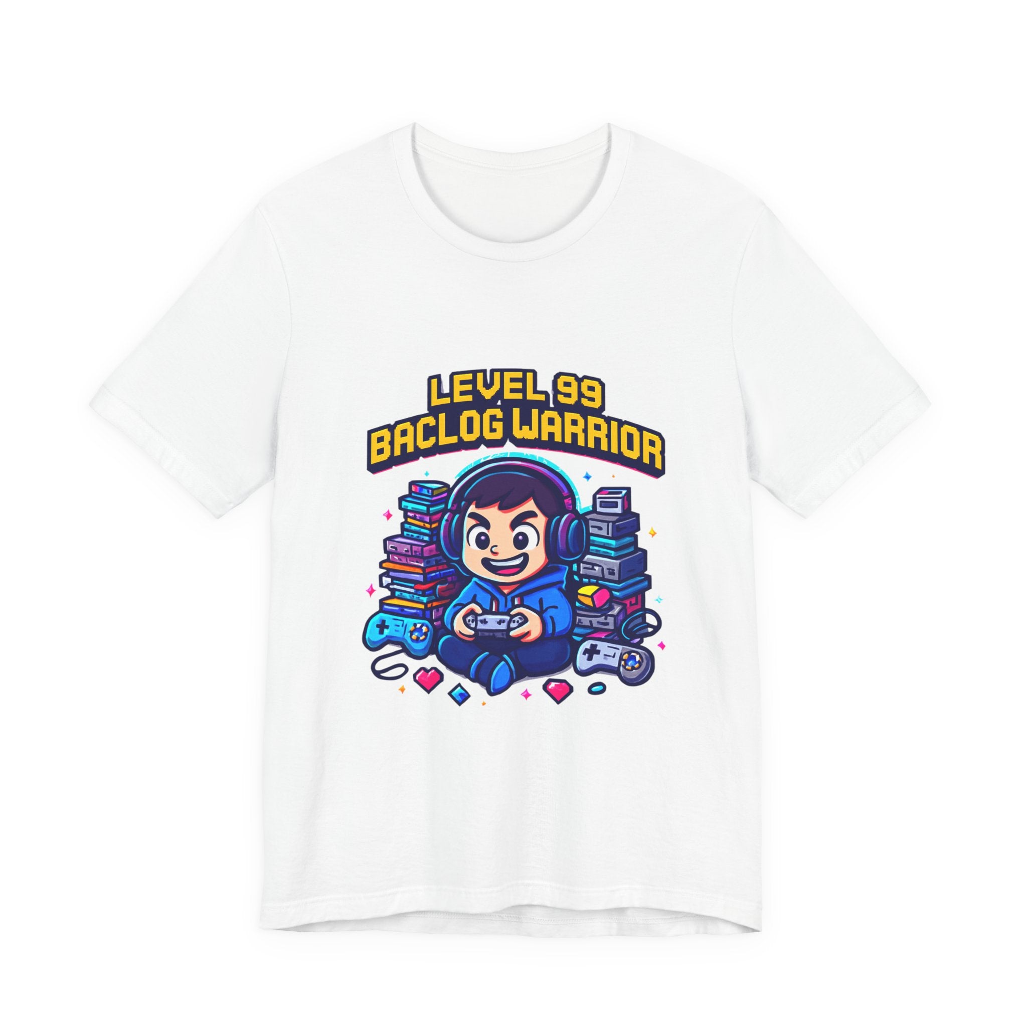 Gamer Tee — “Level 99 Baclog Warrior” Graphic T-Shirt