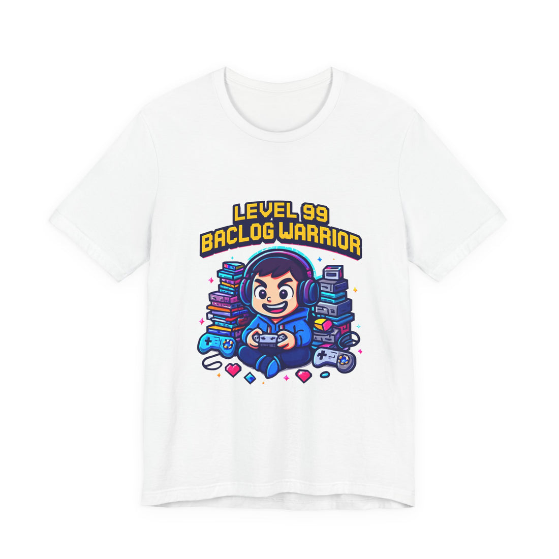 Gamer Tee — “Level 99 Baclog Warrior” Graphic T-Shirt