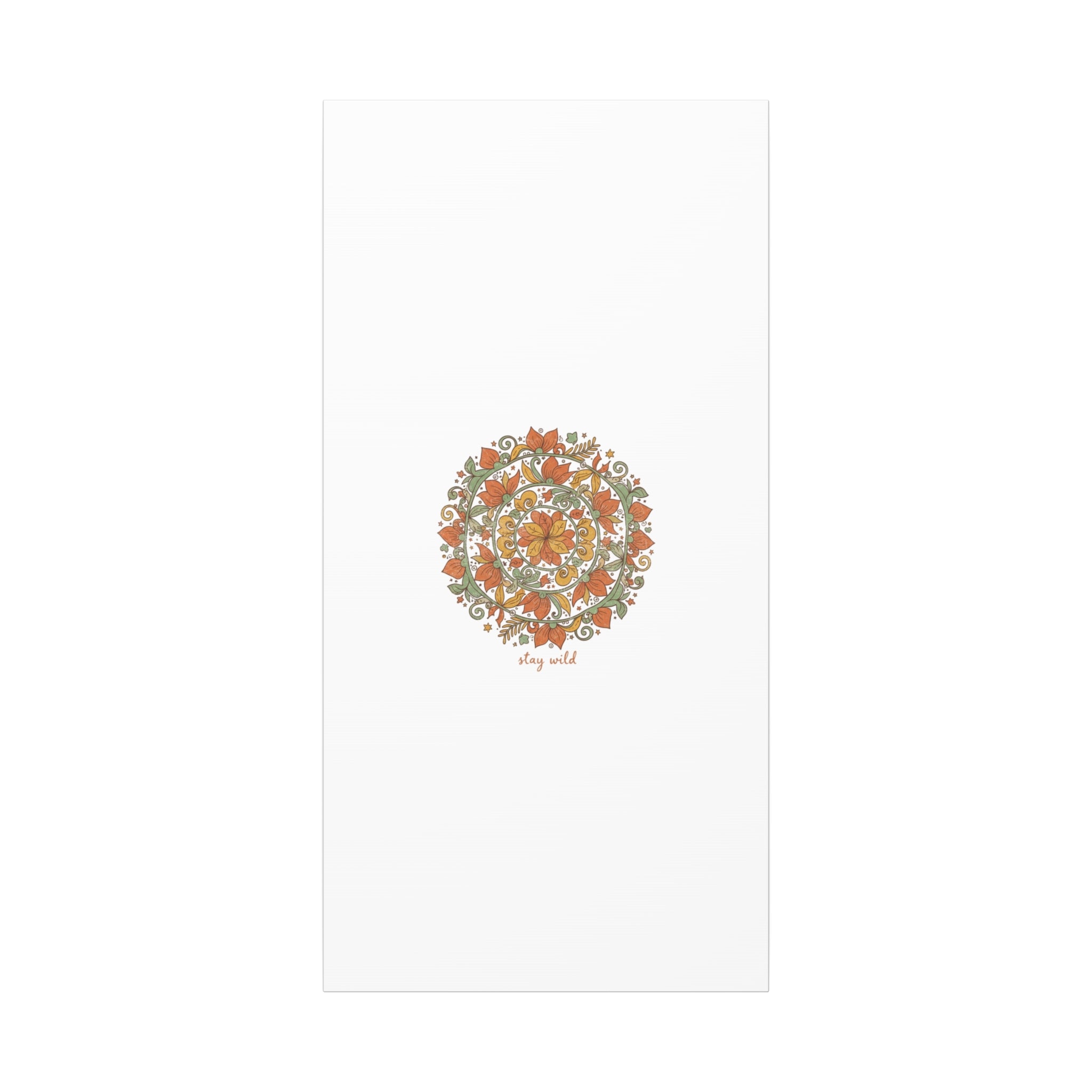 Stay Wild Mandala Canvas, Boho Paisley Wall Art | Artisanal Boho Print