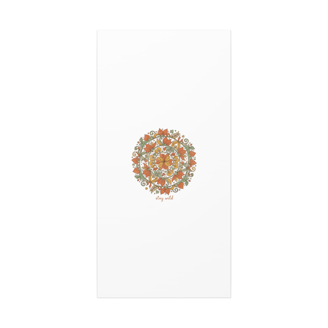 Stay Wild Mandala Canvas, Boho Paisley Wall Art | Artisanal Boho Print