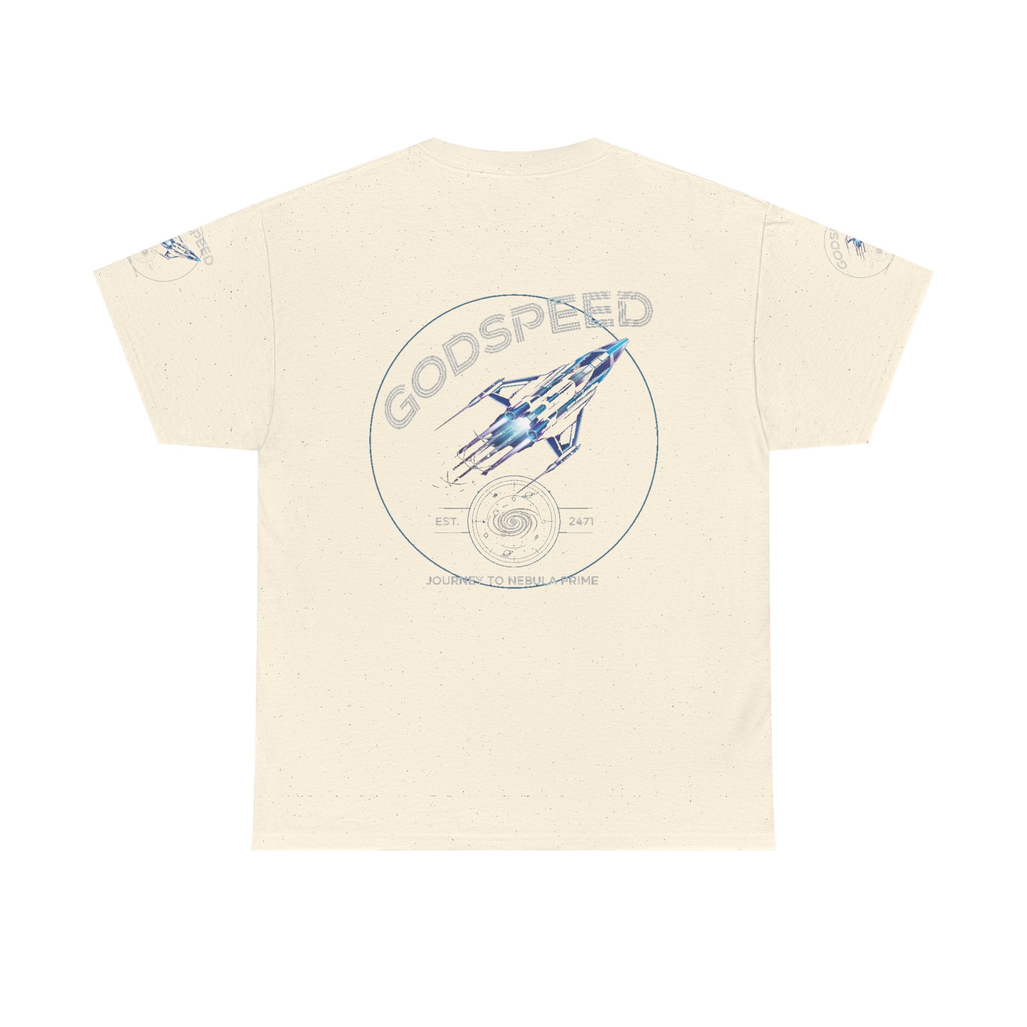 Rocket Space Unisex Tee - Godspeed to the Stars Design - Goat Corp