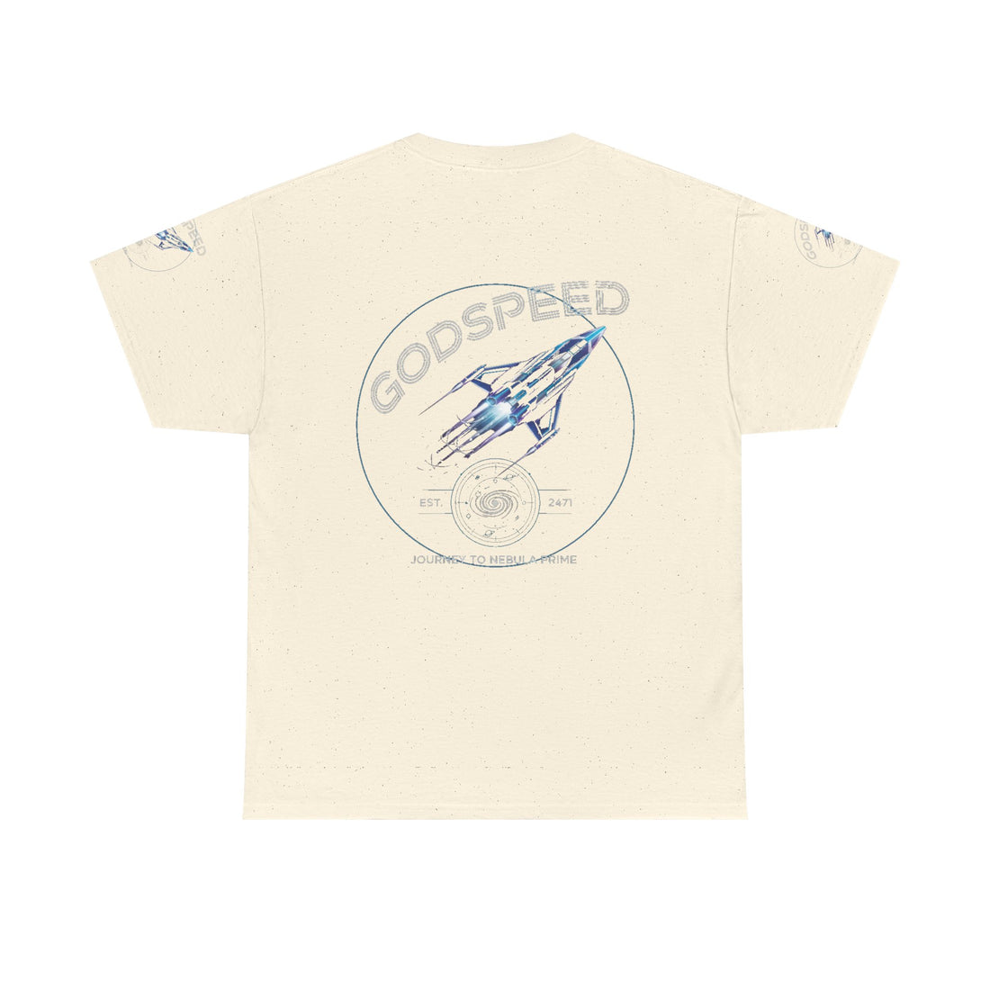 Rocket Space Unisex Tee - Godspeed to the Stars Design - Goat Corp