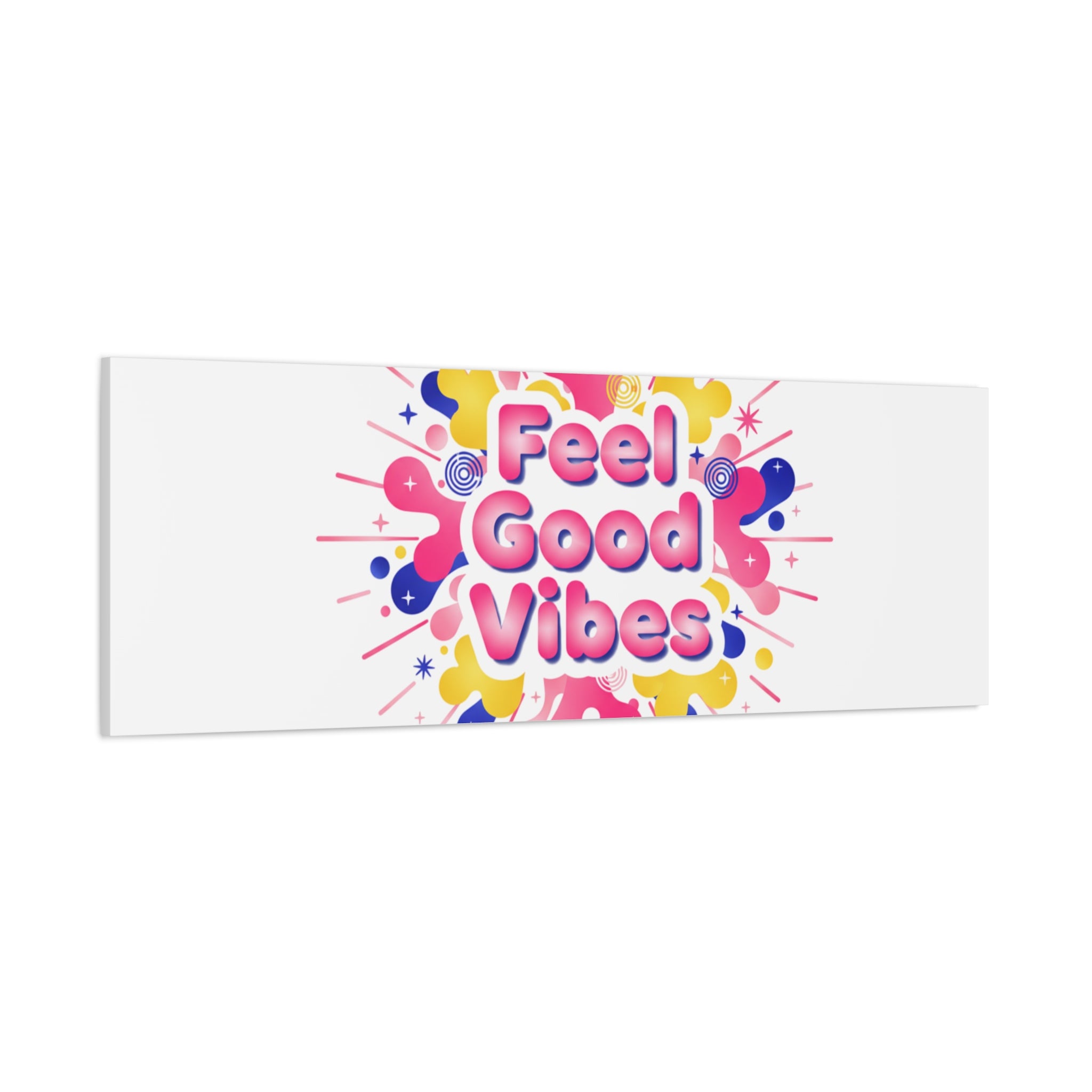 Feel Good Vibes Canvas | Dopamine Decor, Neon Gradient Squishy Art