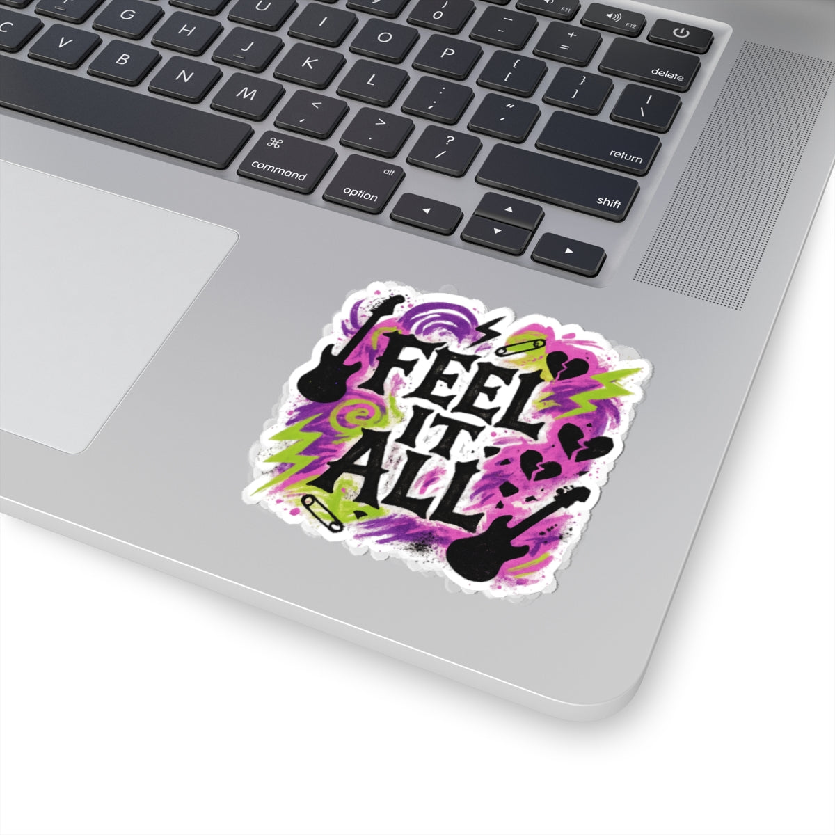 Feel It All Sticker — Grunge Rock Kiss-Cut Decal