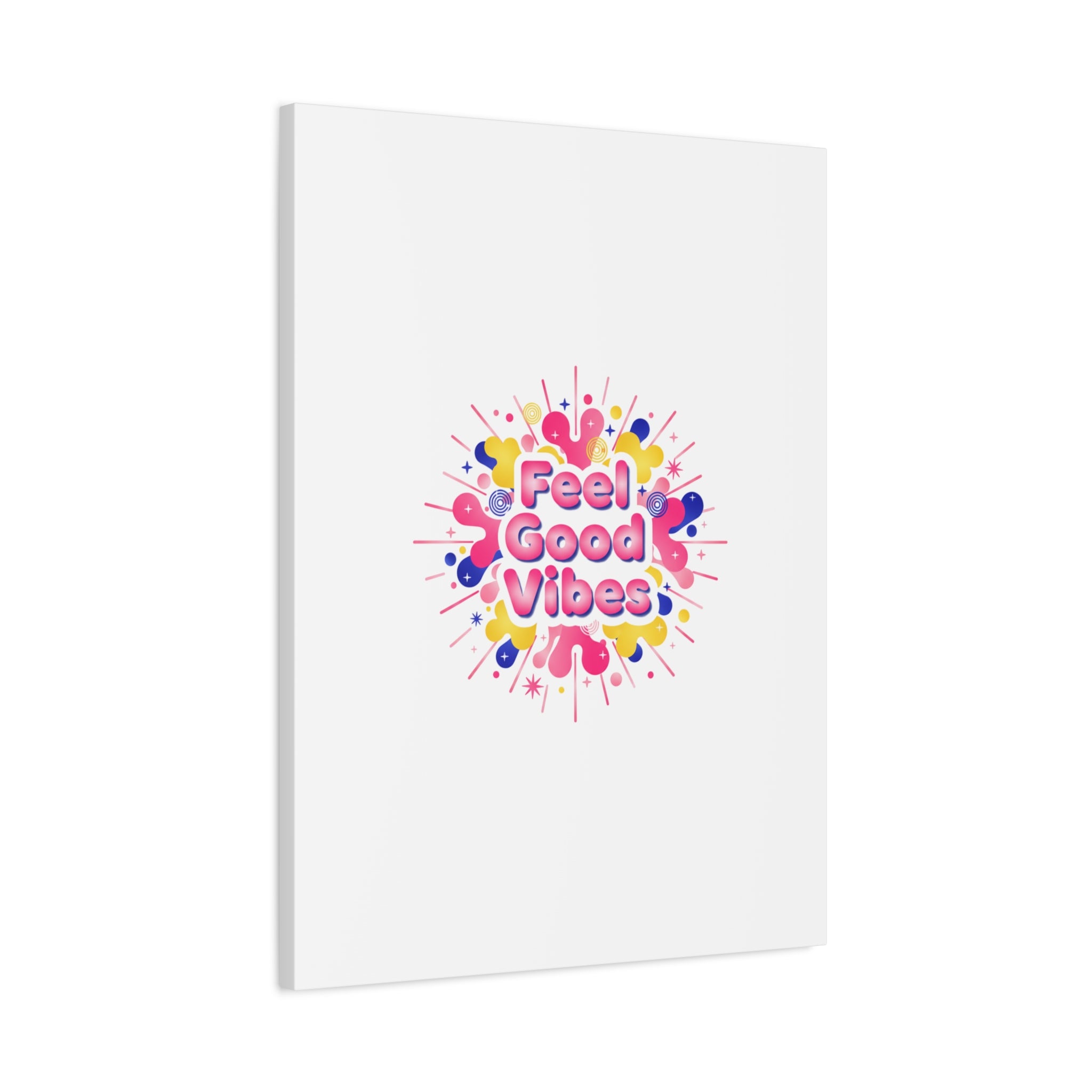 Feel Good Vibes Canvas | Dopamine Decor, Neon Gradient Squishy Art