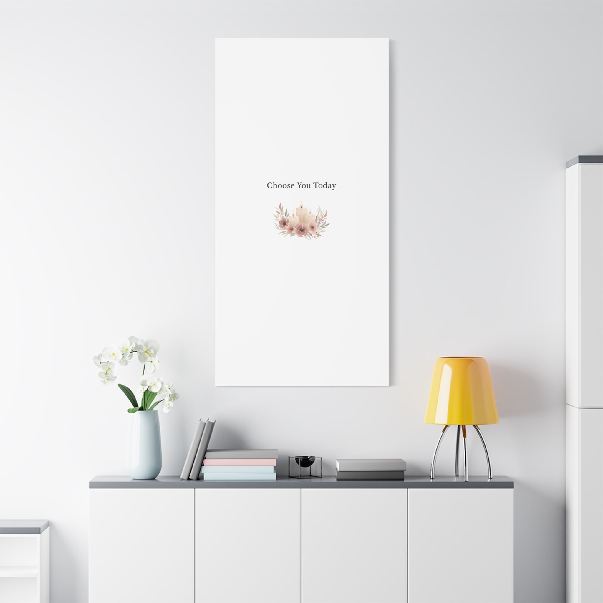 Choose You Today Canvas | Self-Love Valentine, Self Care Wall Art