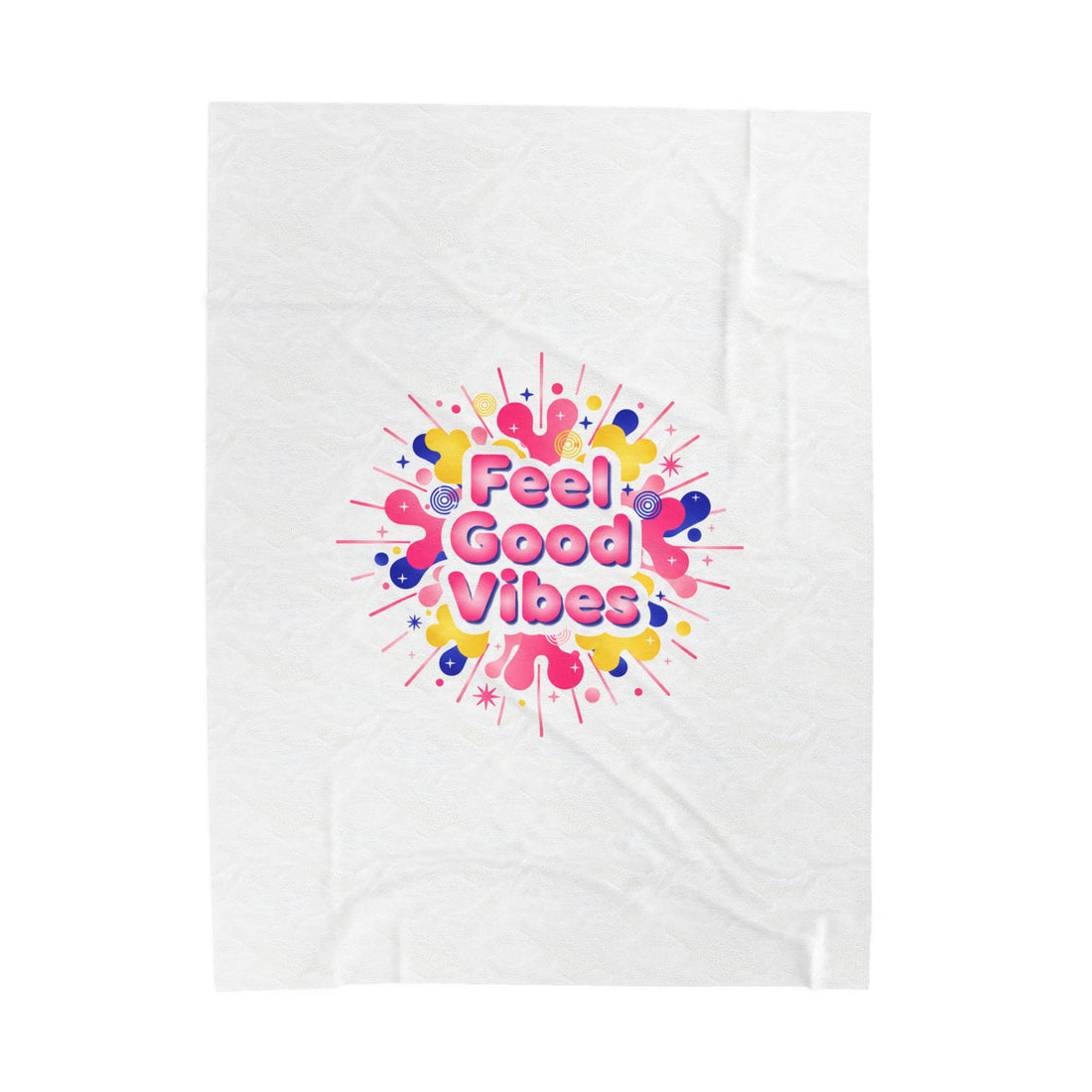 Feel Good Vibes Velveteen Blanket | Dopamine Decor, neon gradient squishy art