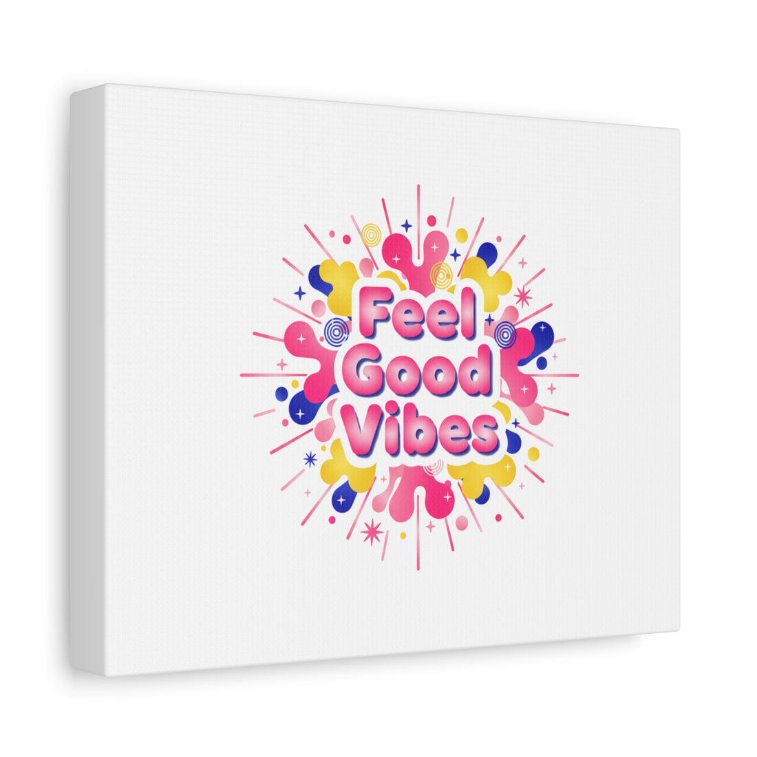 Feel Good Vibes Canvas | Dopamine Decor, Neon Gradient Squishy Art