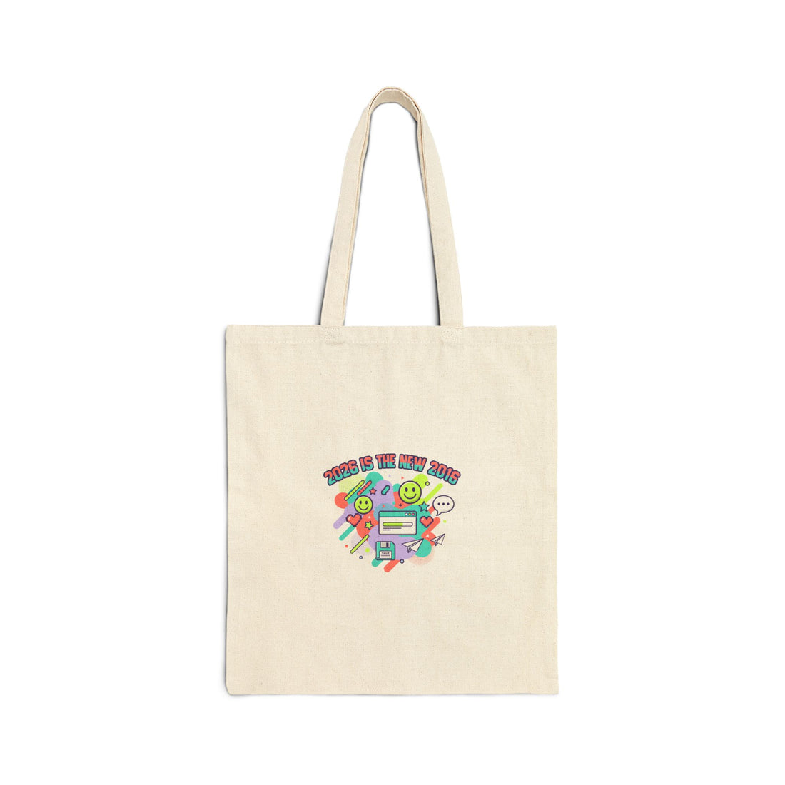 Vintage Internet Aesthetic Tote, 2010s Nostalgia pixel art | throwback vibe canvas