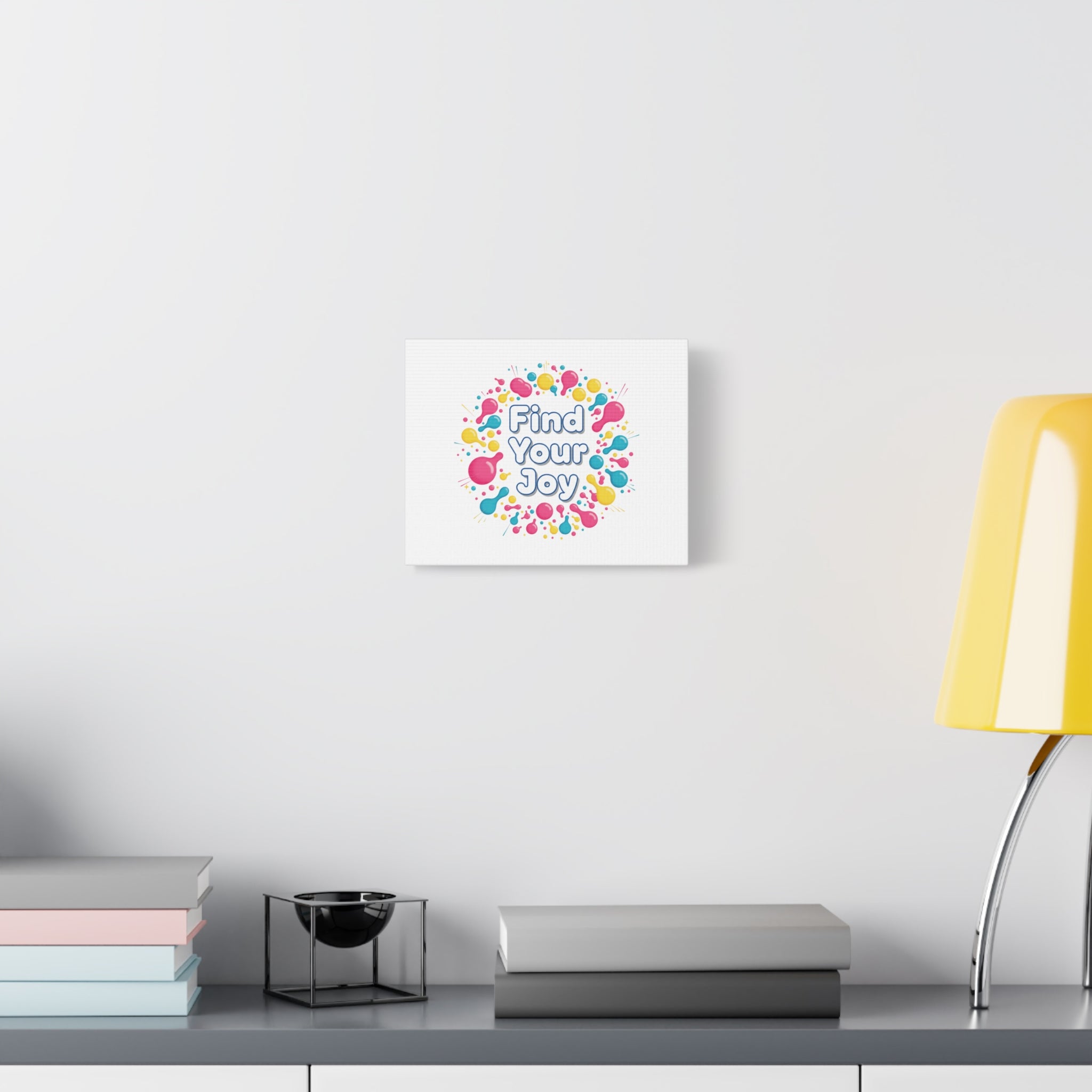 Find Your Joy Canvas | Dopamine Decor, Neon Gradient Squiggle Art