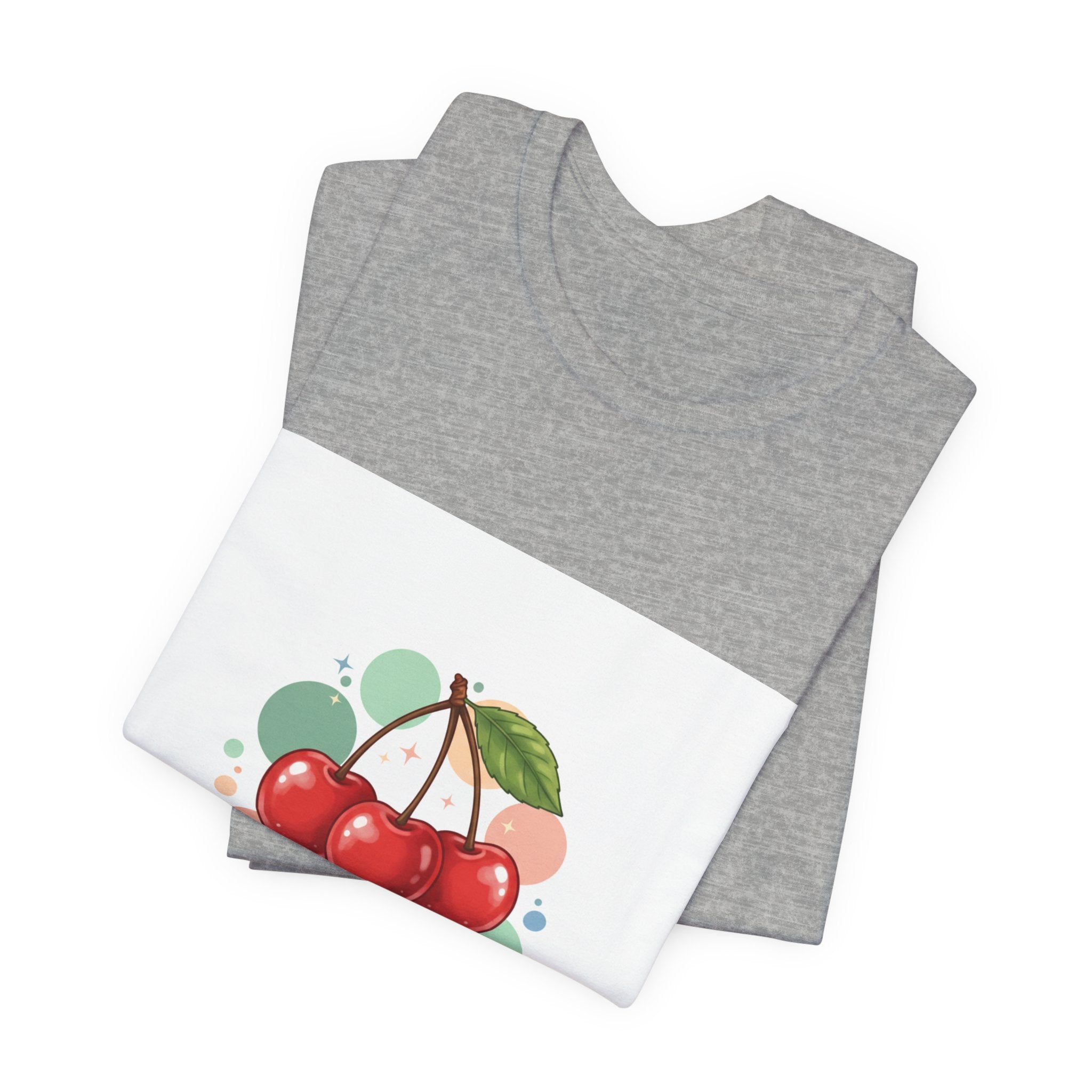 Cherry Cluster Tee | vintage cherry design, kawaii fruit graphic