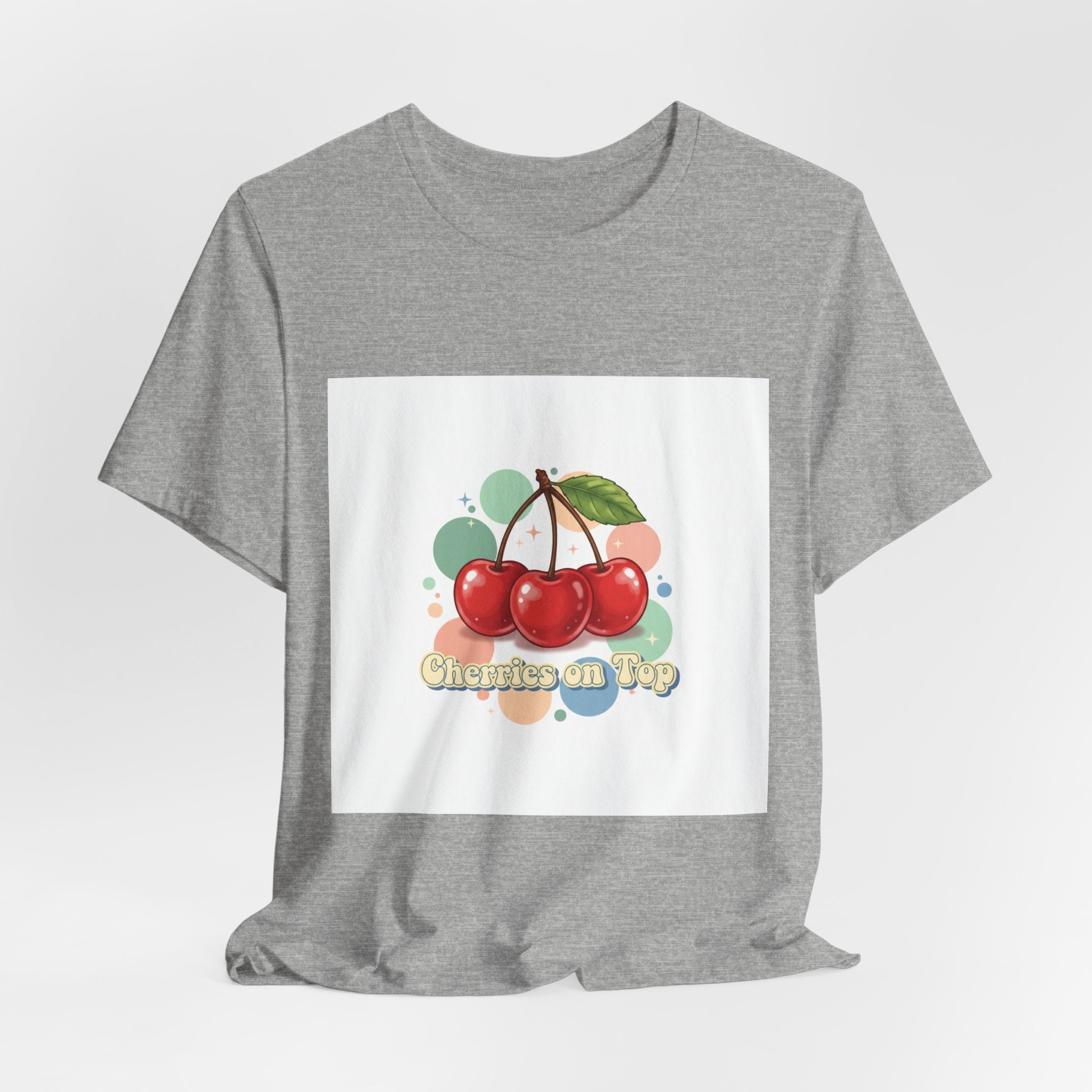 Cherry Cluster Tee | vintage cherry design, kawaii fruit graphic