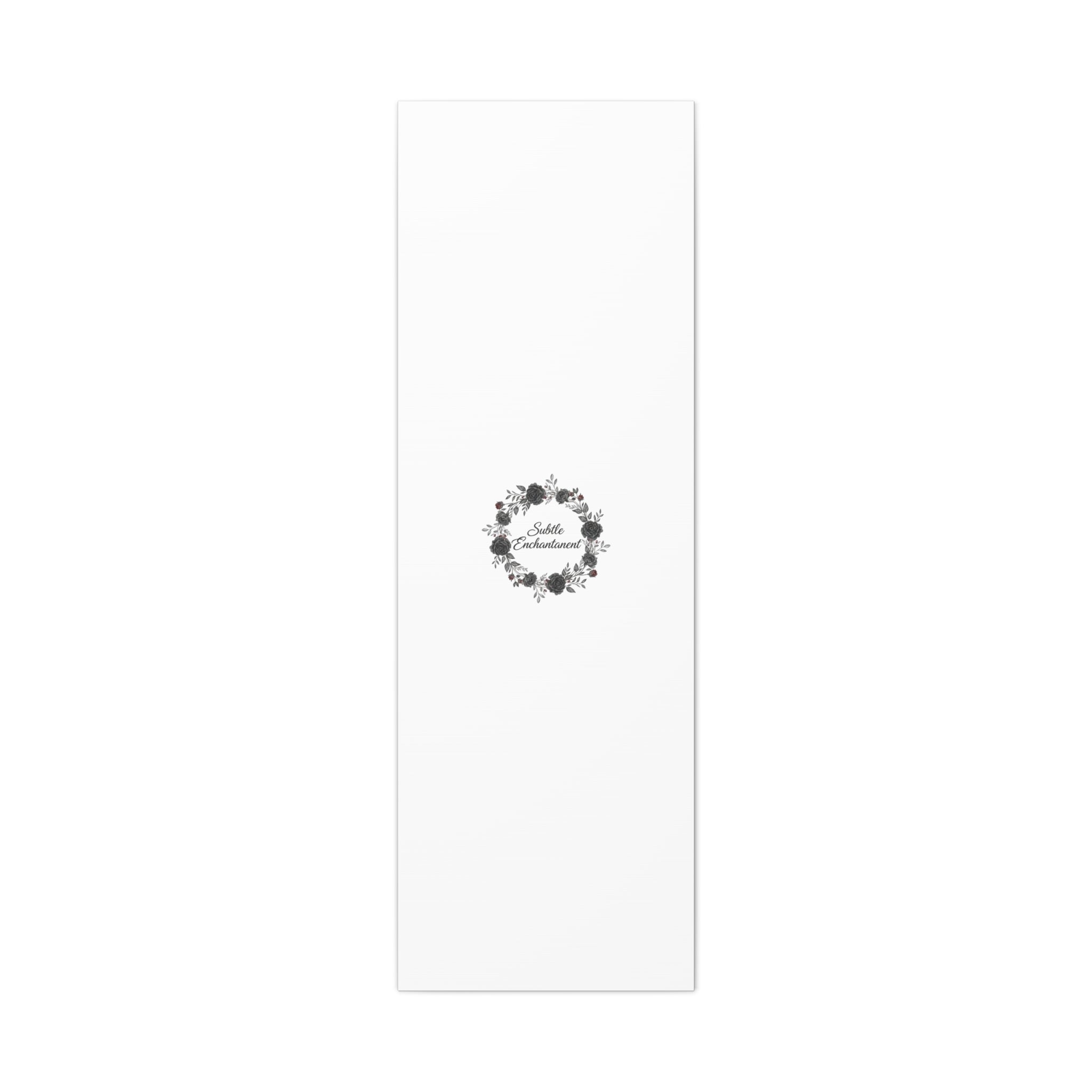 Moon Rose Wreath Canvas, Romantic Gothic Lite, Soft Goth Floral Wall Art