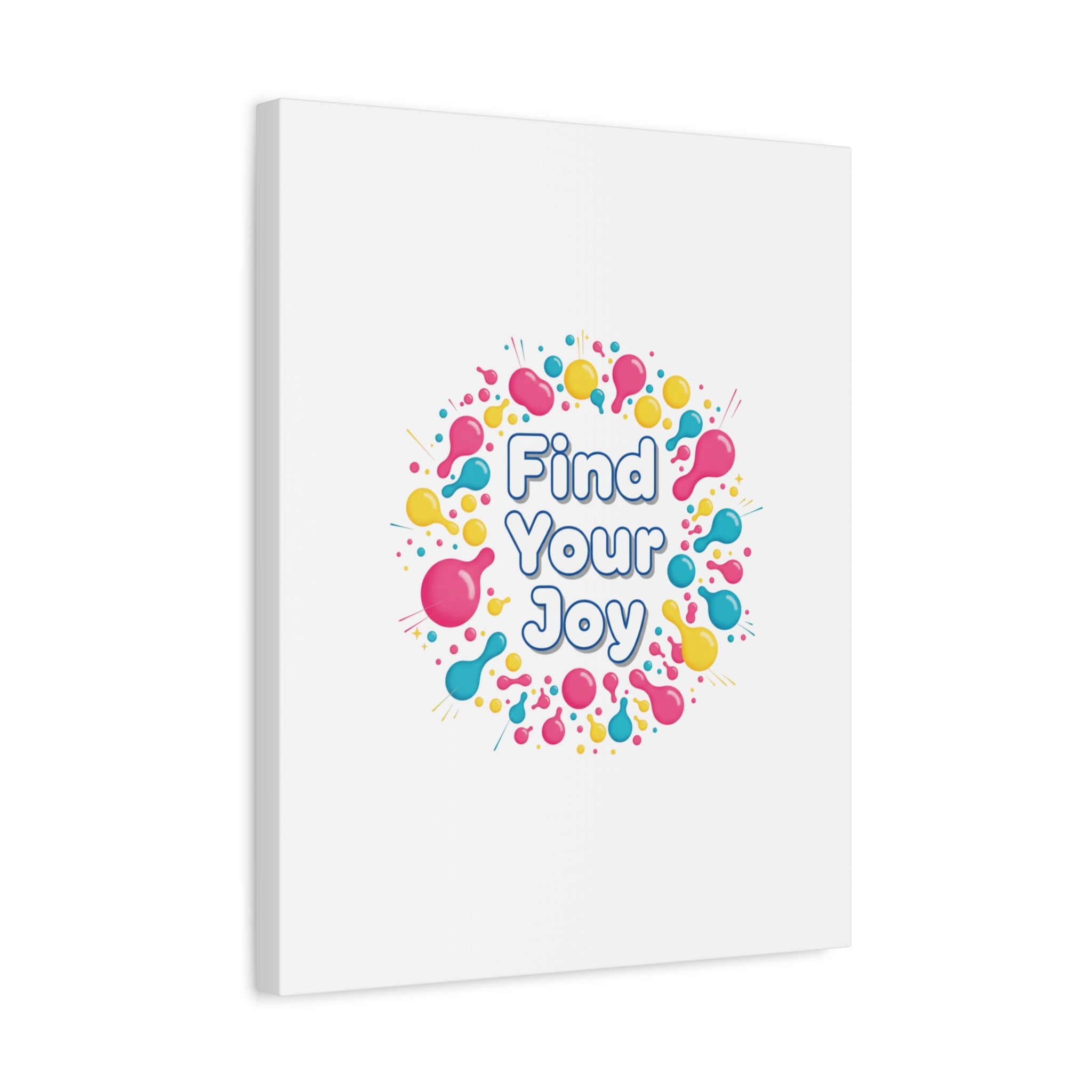 Find Your Joy Canvas | Dopamine Decor, Neon Gradient Squiggle Art