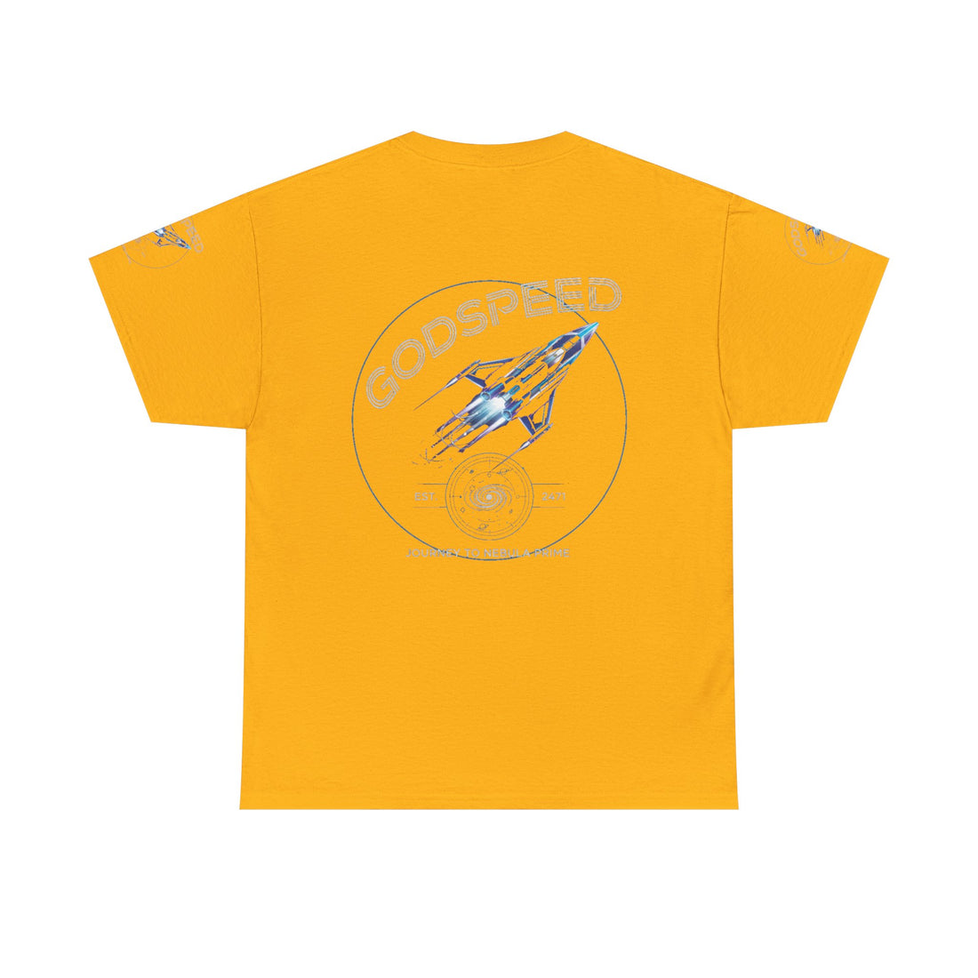 Rocket Space Unisex Tee - Godspeed to the Stars Design - Goat Corp