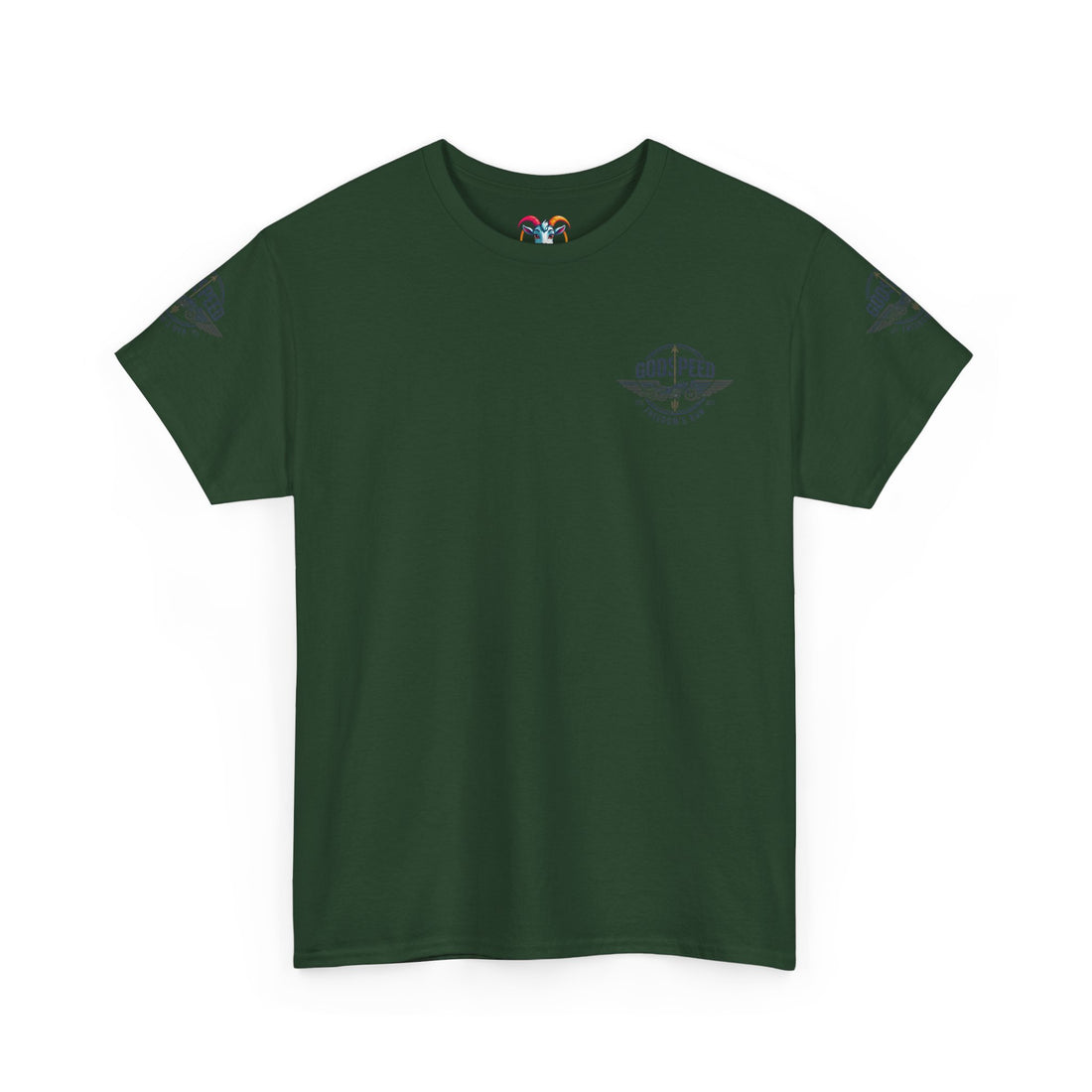 Godspeed Freedom Run Unisex Heavy Cotton Tee, Classic Graphic T-Shirt, Casual Wear, Gift for Runners, Vintage Style Apparel - Goat Corp