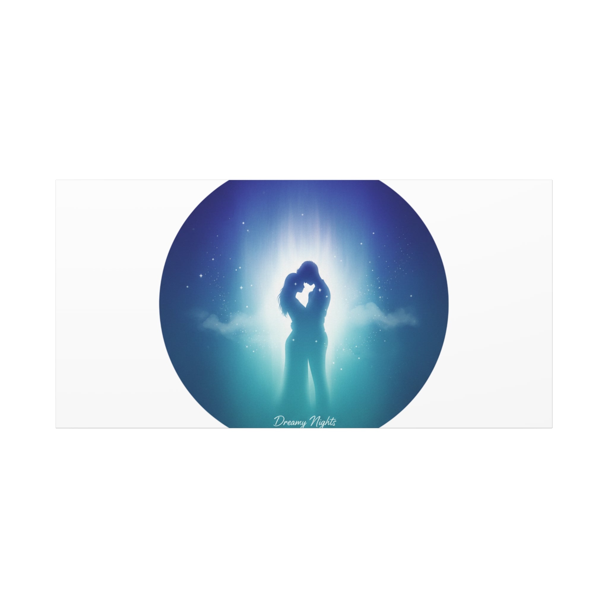 Dreamy Nightscape Canvas | Afterlight Atmospheric Print, Luminous Night Bloom