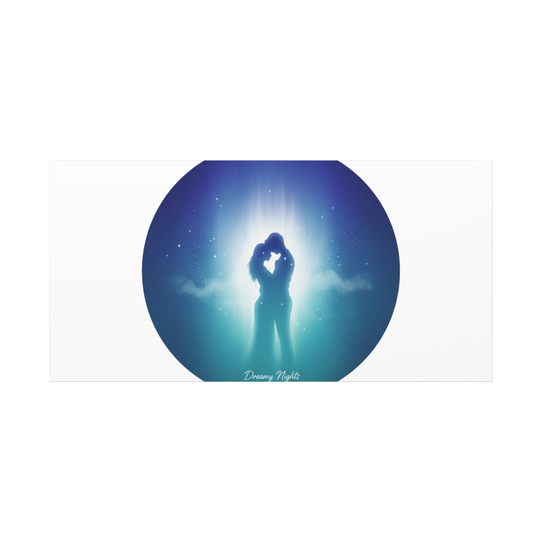 Dreamy Nightscape Canvas | Afterlight Atmospheric Print, Luminous Night Bloom